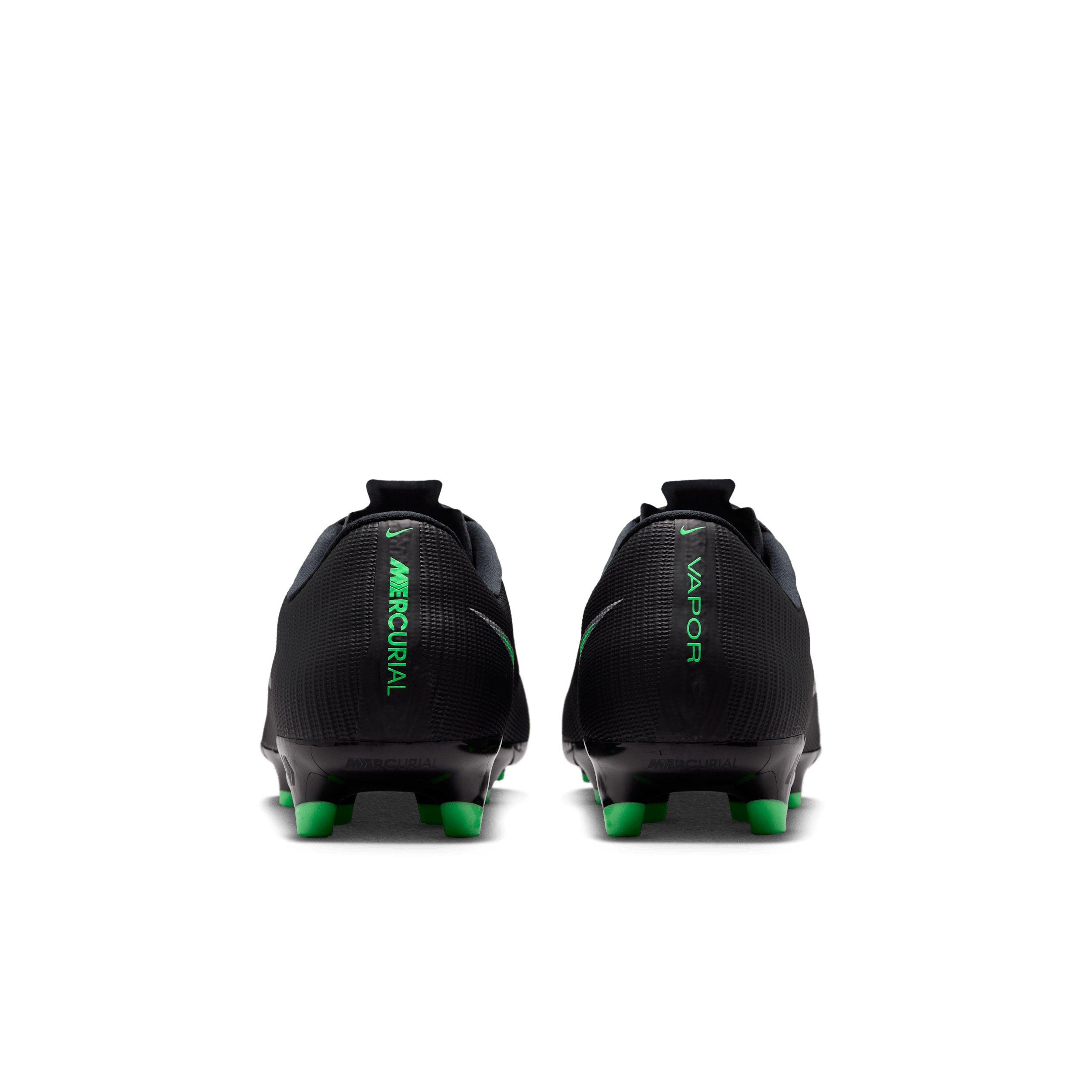 Nike Mercurial Vapor 17 Academy MG "Black/Black/Illusion Green" Men's Soccer Cleat - BLACK/BLACK/GREEN Thumbnail View 5