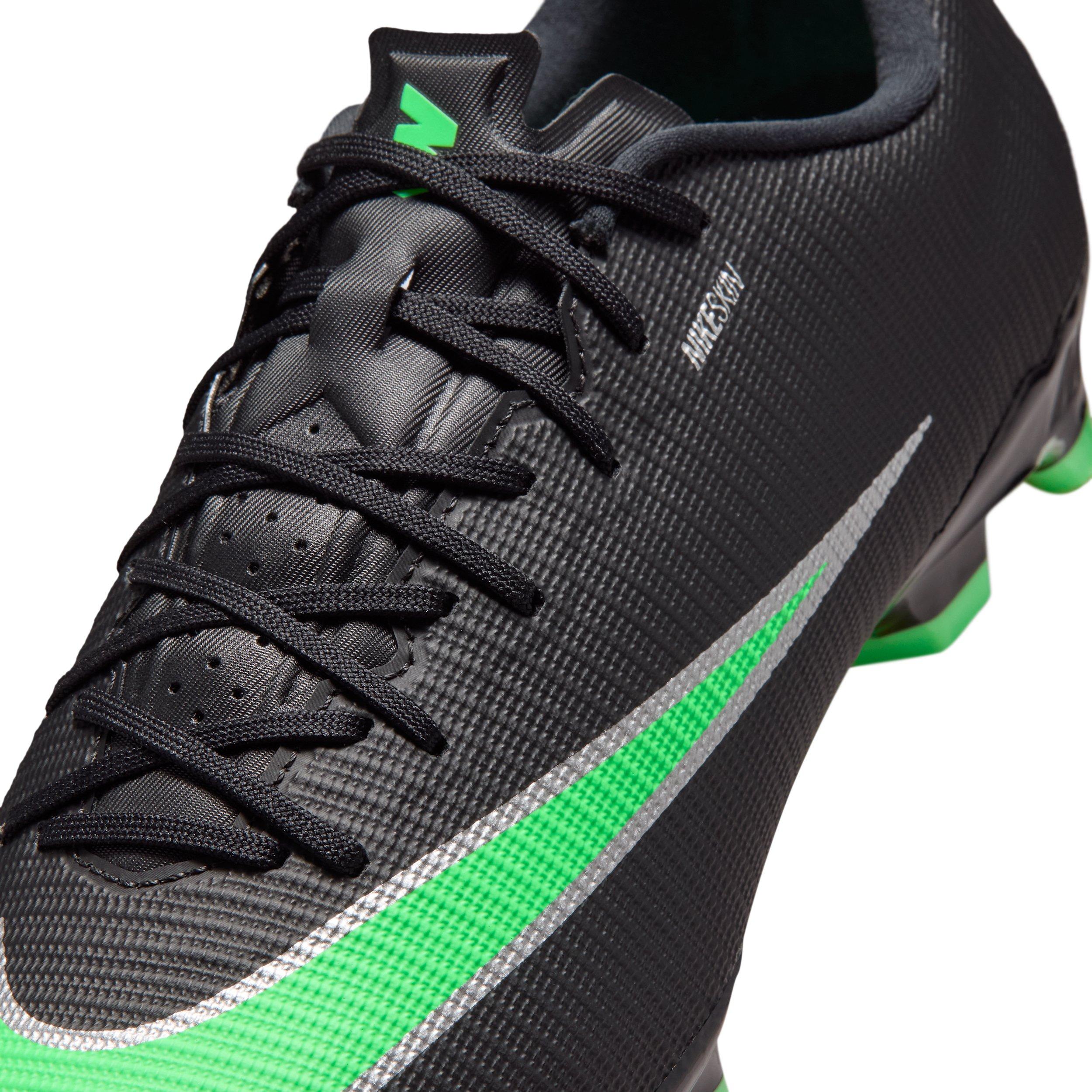 Nike Mercurial Vapor 17 Academy MG "Black/Black/Illusion Green" Men's Soccer Cleat - BLACK/BLACK/GREEN Thumbnail View 8