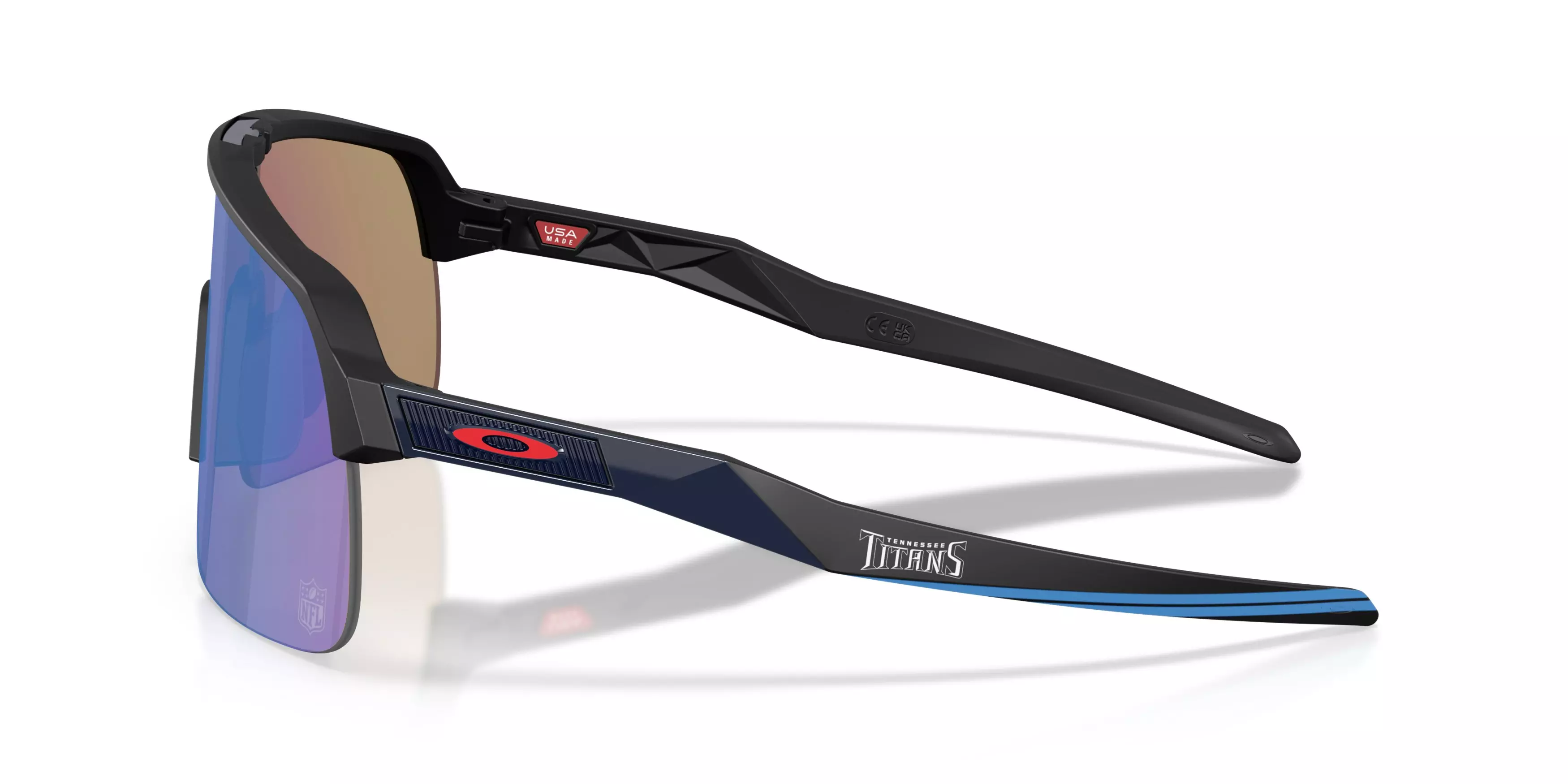 Oakley Tennessee Titans 2025 Sutro Lite Prizm Sapphire Sunglasses – Matte Black - BLACK/BLUE