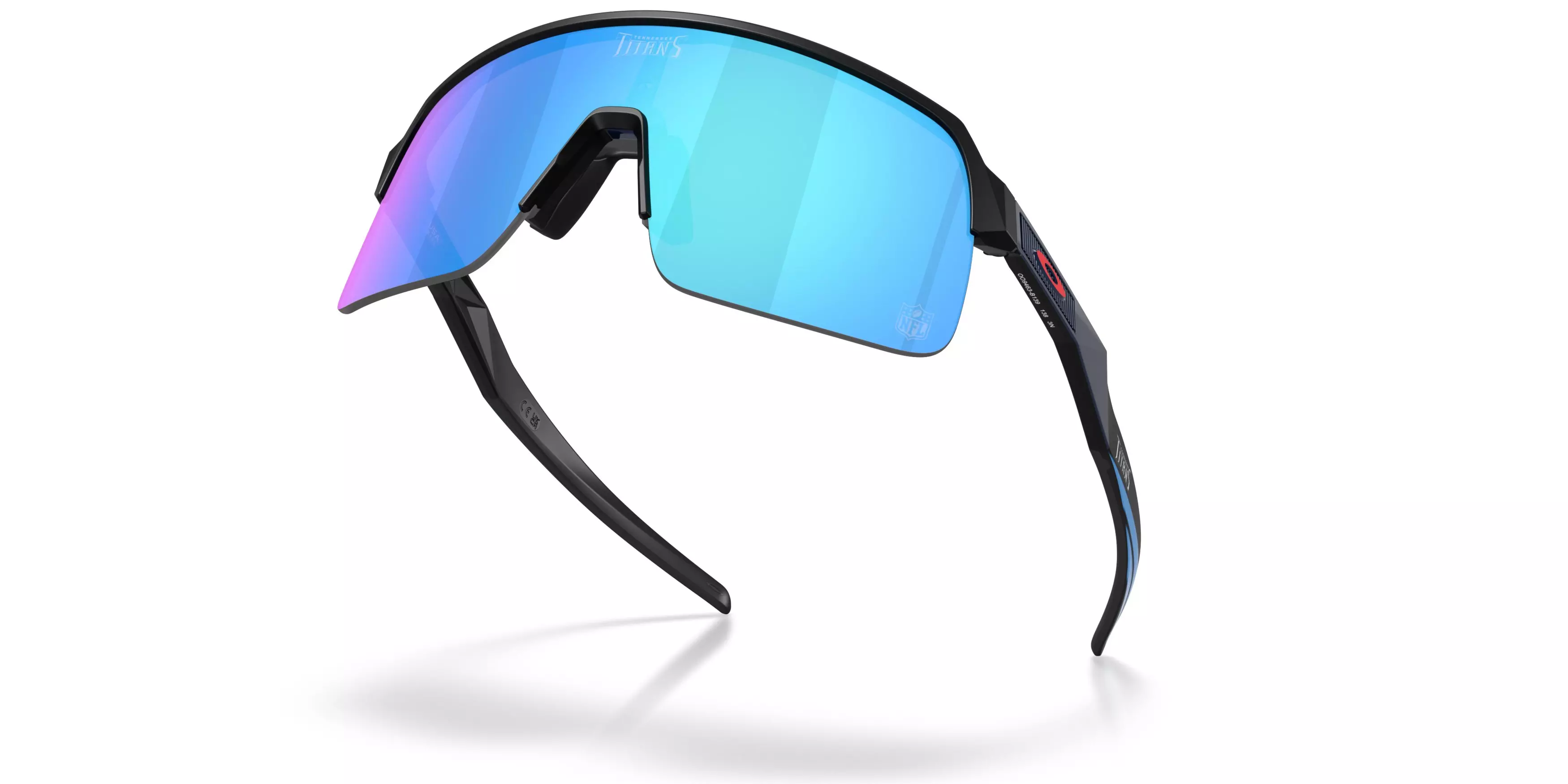Oakley Tennessee Titans 2025 Sutro Lite Prizm Sapphire Sunglasses – Matte Black - BLACK/BLUE