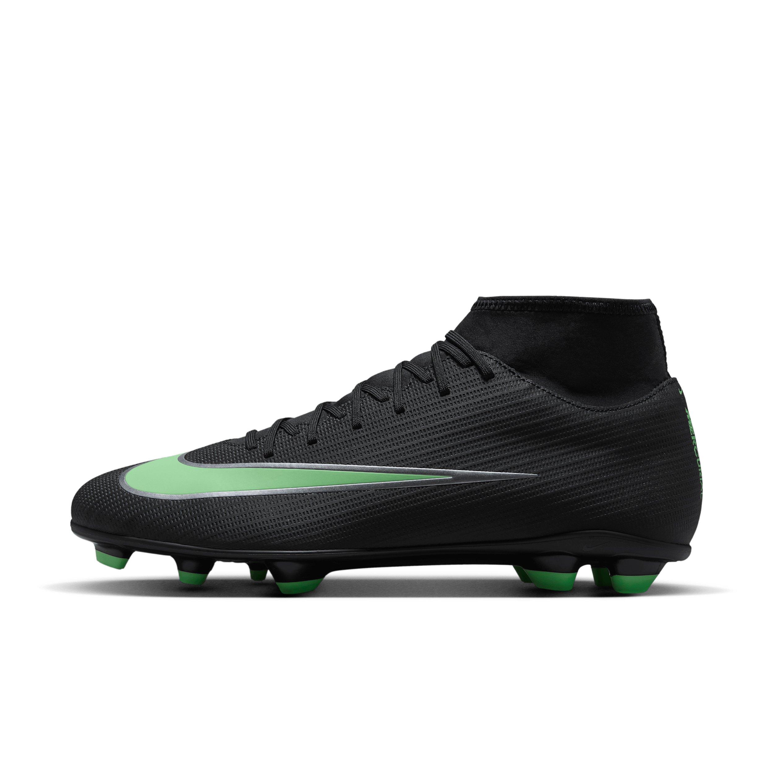 Nike Mercurial Superfly 11 Club MG "Black/Black/Illusion Green" Men's Soccer Cleat - BLACK/BLACK/GREEN Thumbnail View 2