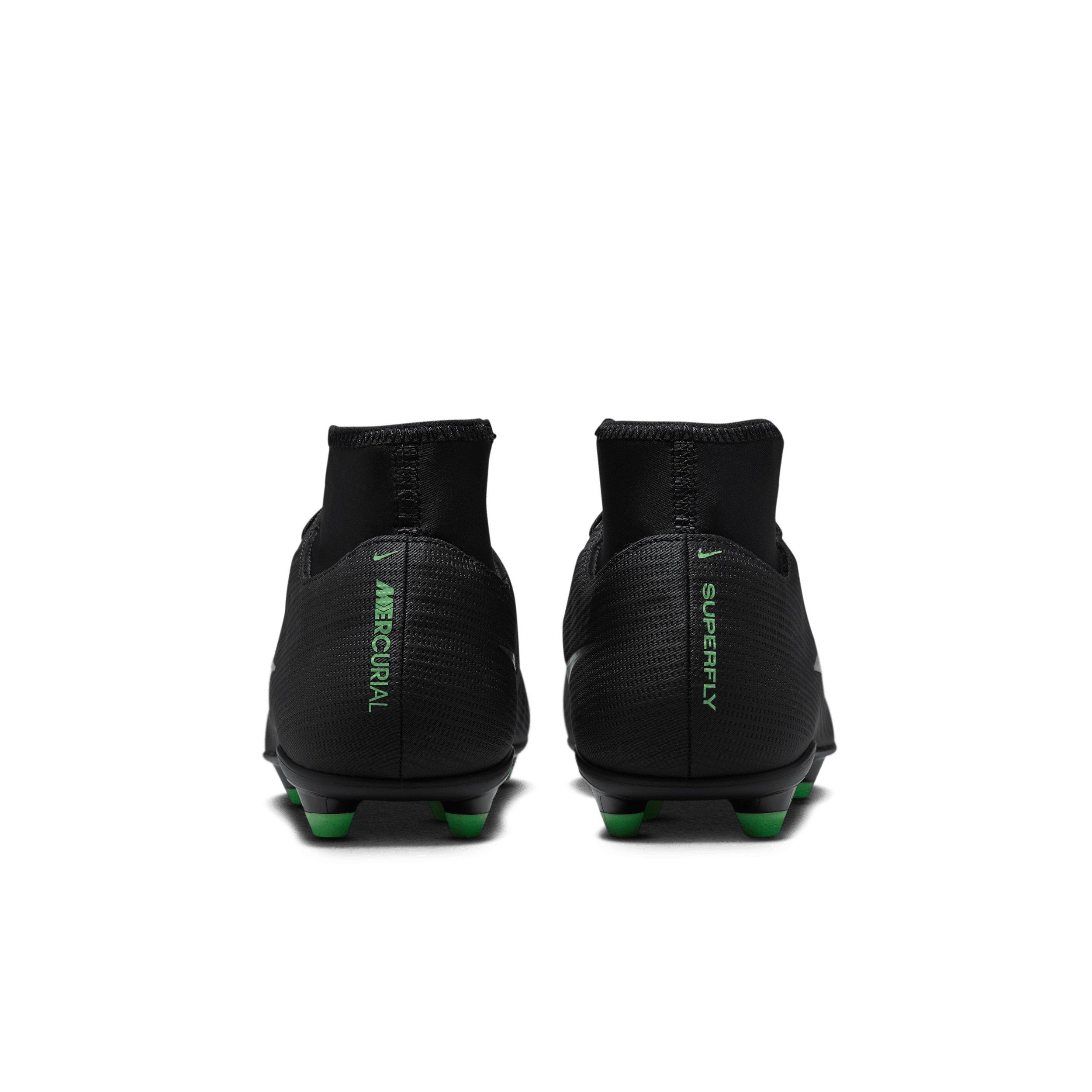 Nike Mercurial Superfly 11 Club MG "Black/Black/Illusion Green" Men's Soccer Cleat - BLACK/BLACK/GREEN Thumbnail View 5