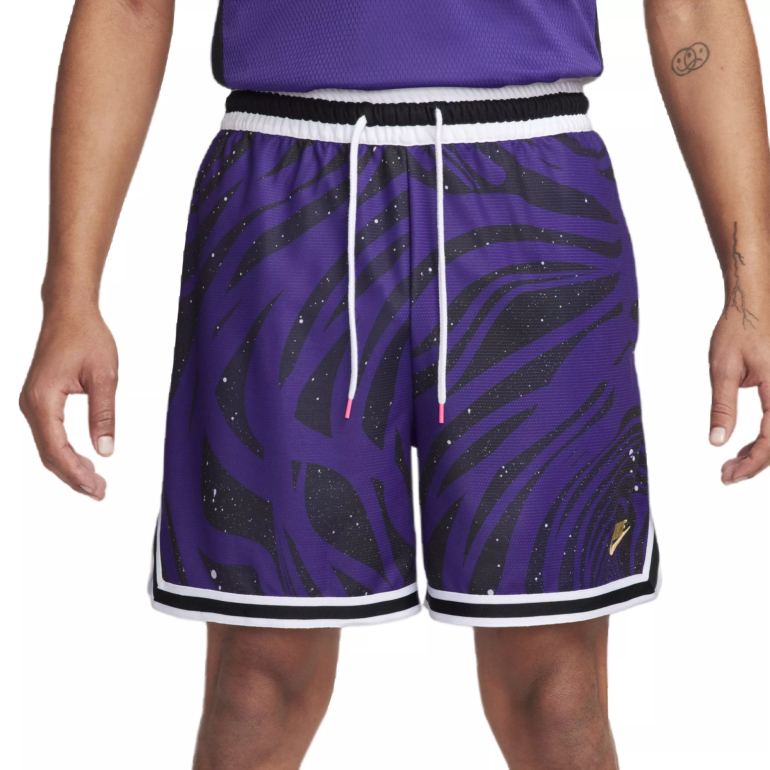 Nike Men's DNA Dri-FIT 6" Basketball Shorts -Purple/Black - PURPLE/BLACK
