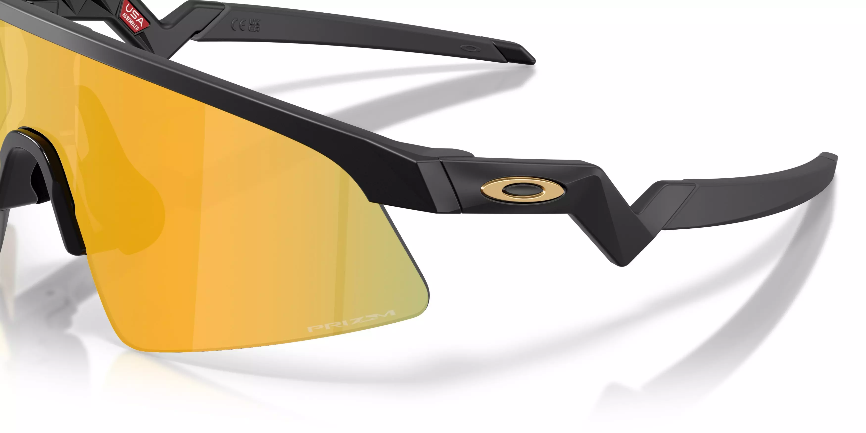 Oakley Youth Resistor Sweep Prizm 24K Sunglasses – Matte Black - BLACK/GOLD