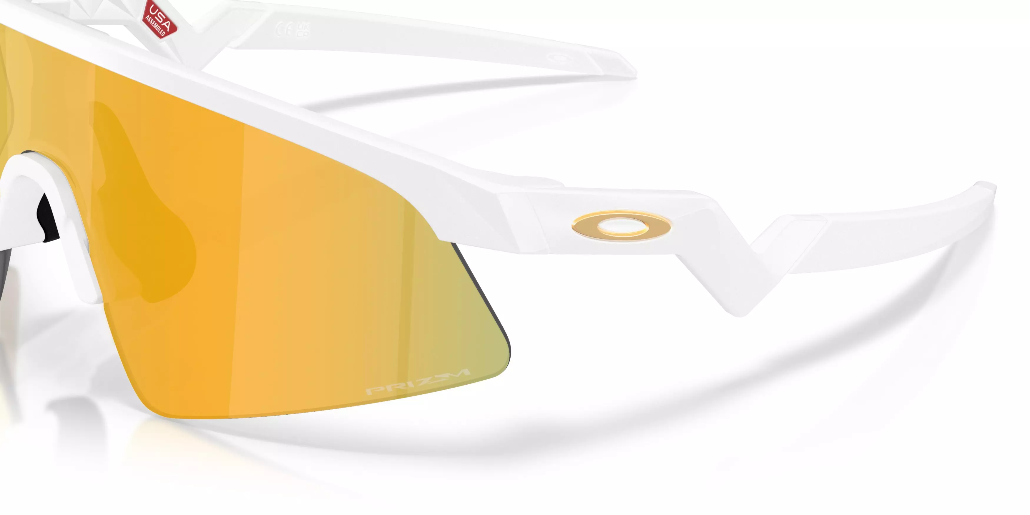 Oakley Youth Resistor Sweep Prizm 24K Sunglasses – Matte White - WHITE/GOLD