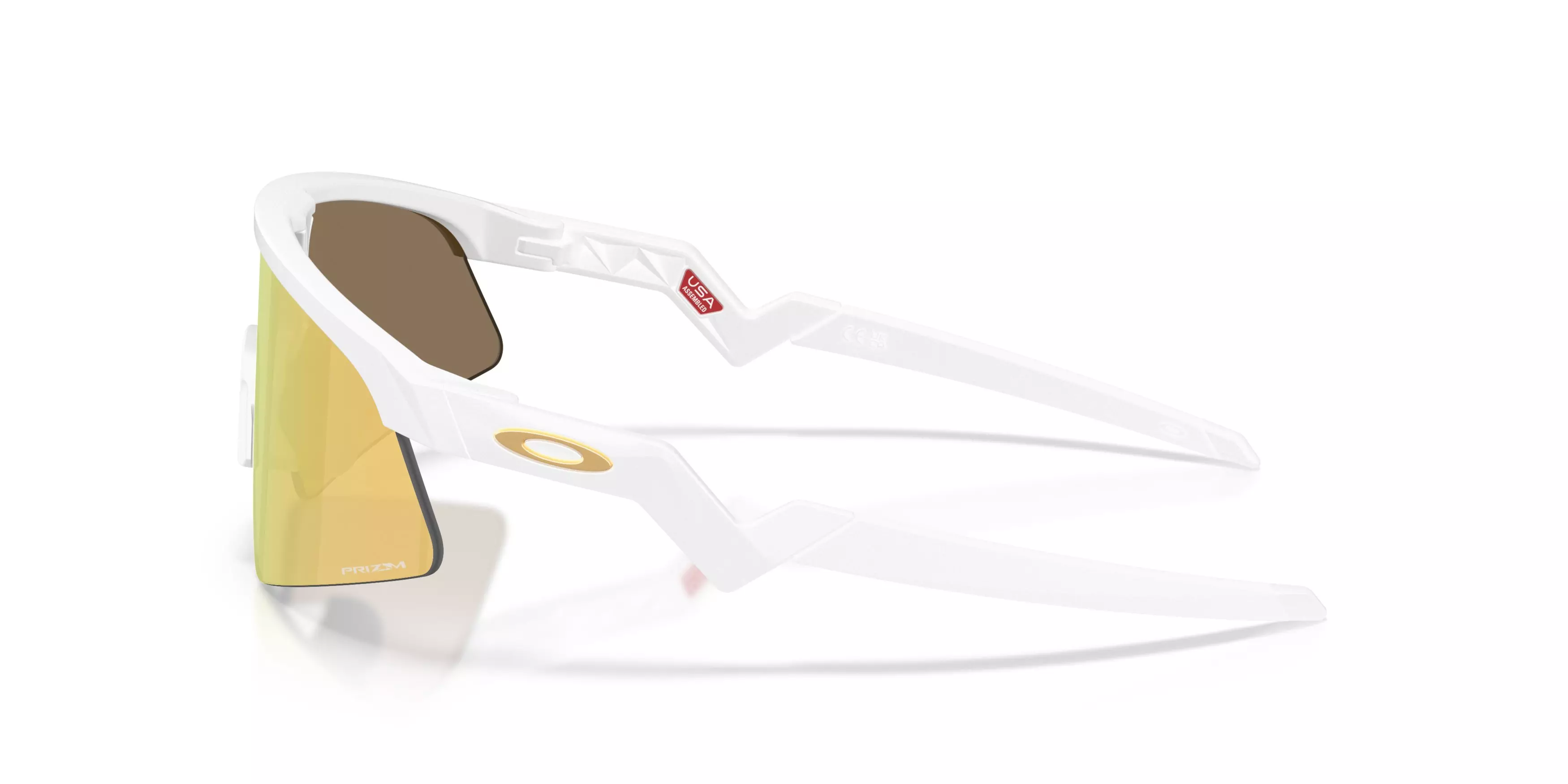 Oakley Youth Resistor Sweep Prizm 24K Sunglasses – Matte White - WHITE/GOLD