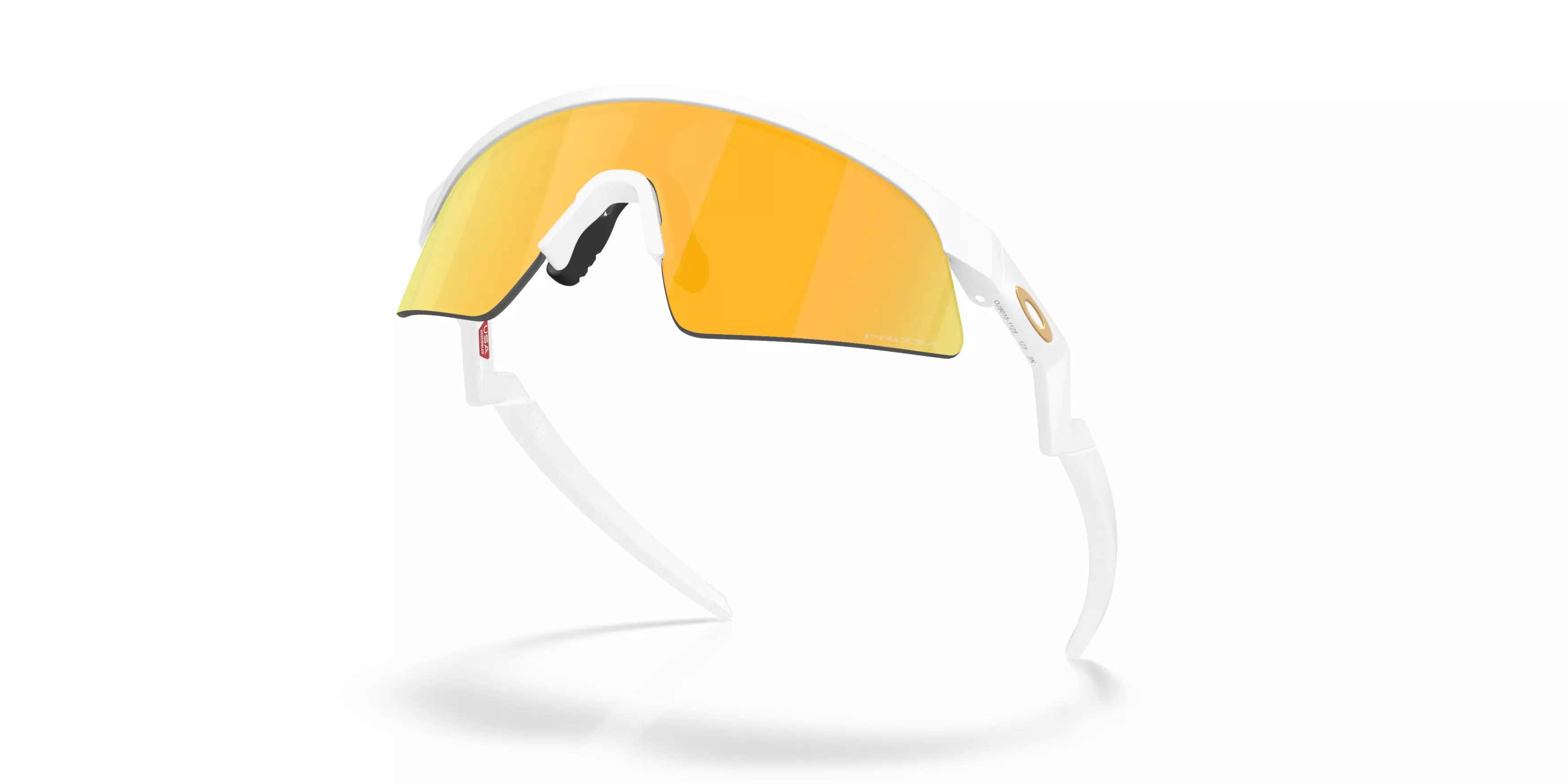 Oakley Youth Resistor Sweep Prizm 24K Sunglasses – Matte White - WHITE/GOLD