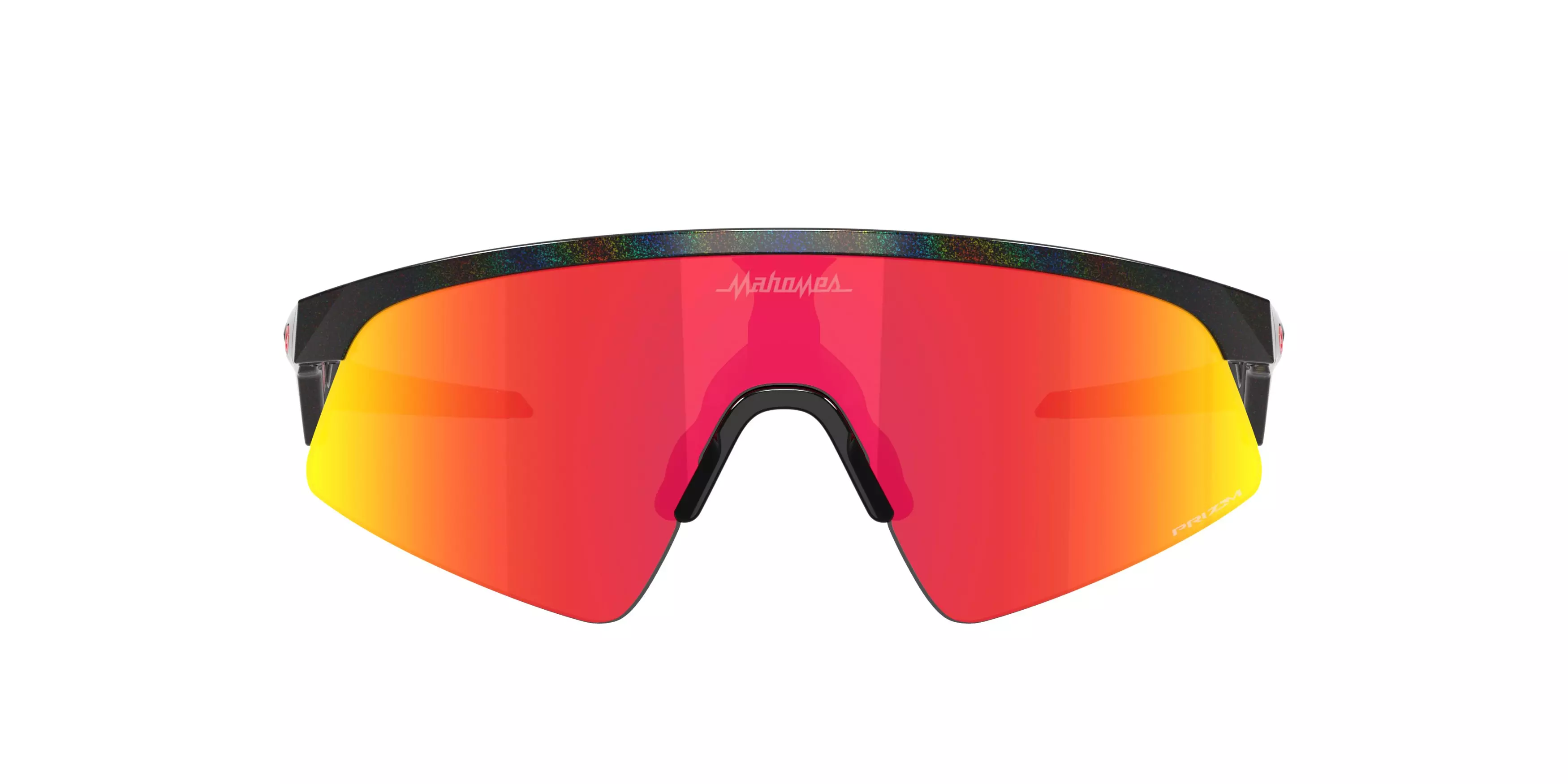 Oakley Youth Resistor Sweep Prizm Ruby Sunglasses – Dark Galaxy - BLACK/RED