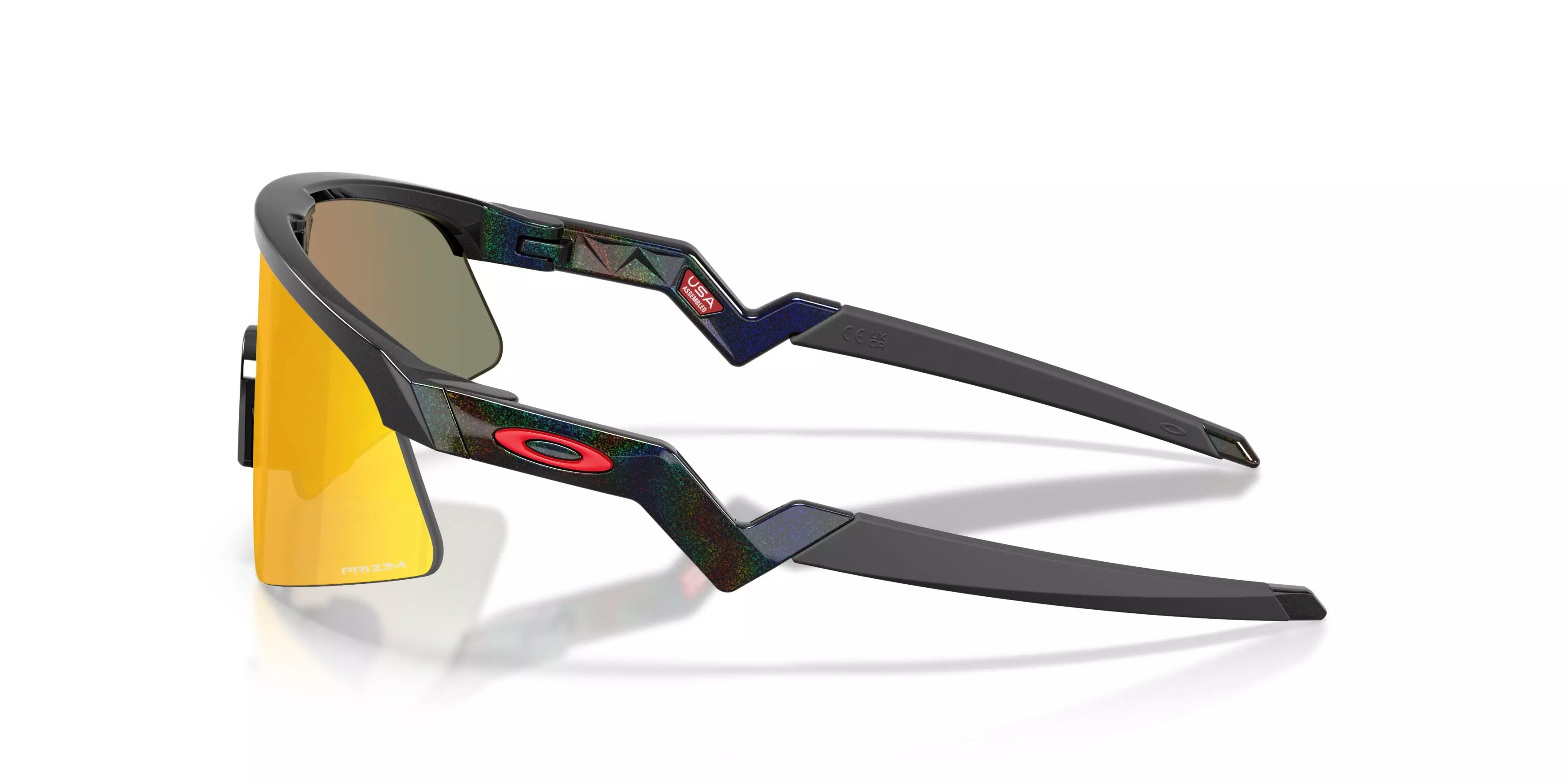 Oakley Youth Resistor Sweep Prizm Ruby Sunglasses – Dark Galaxy - BLACK/RED