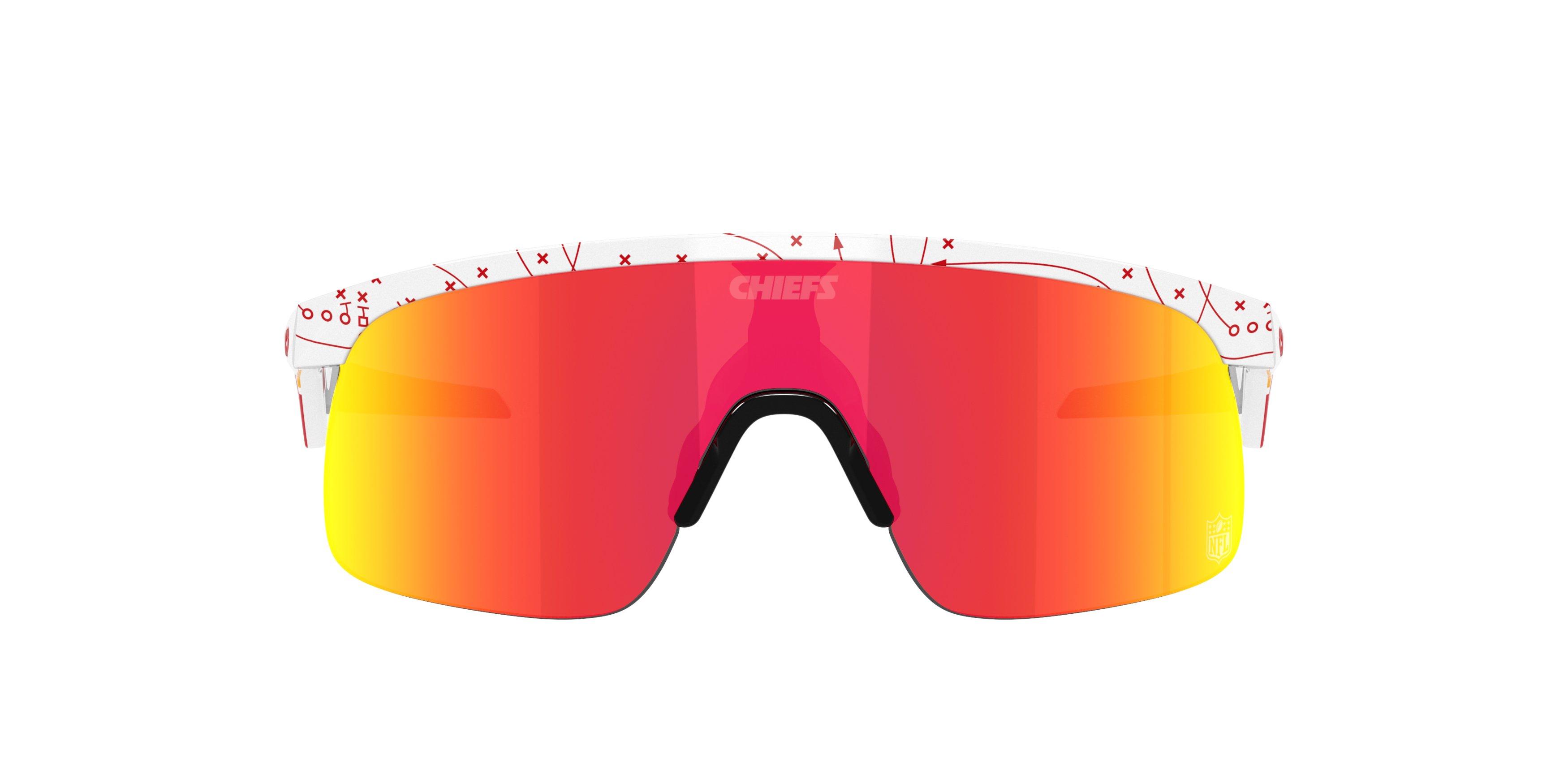 Oakley Youth Kansas City Chiefs Resistor Prizm Ruby Sunglasses &ndash; White - WHITE/RED Thumbnail View 2