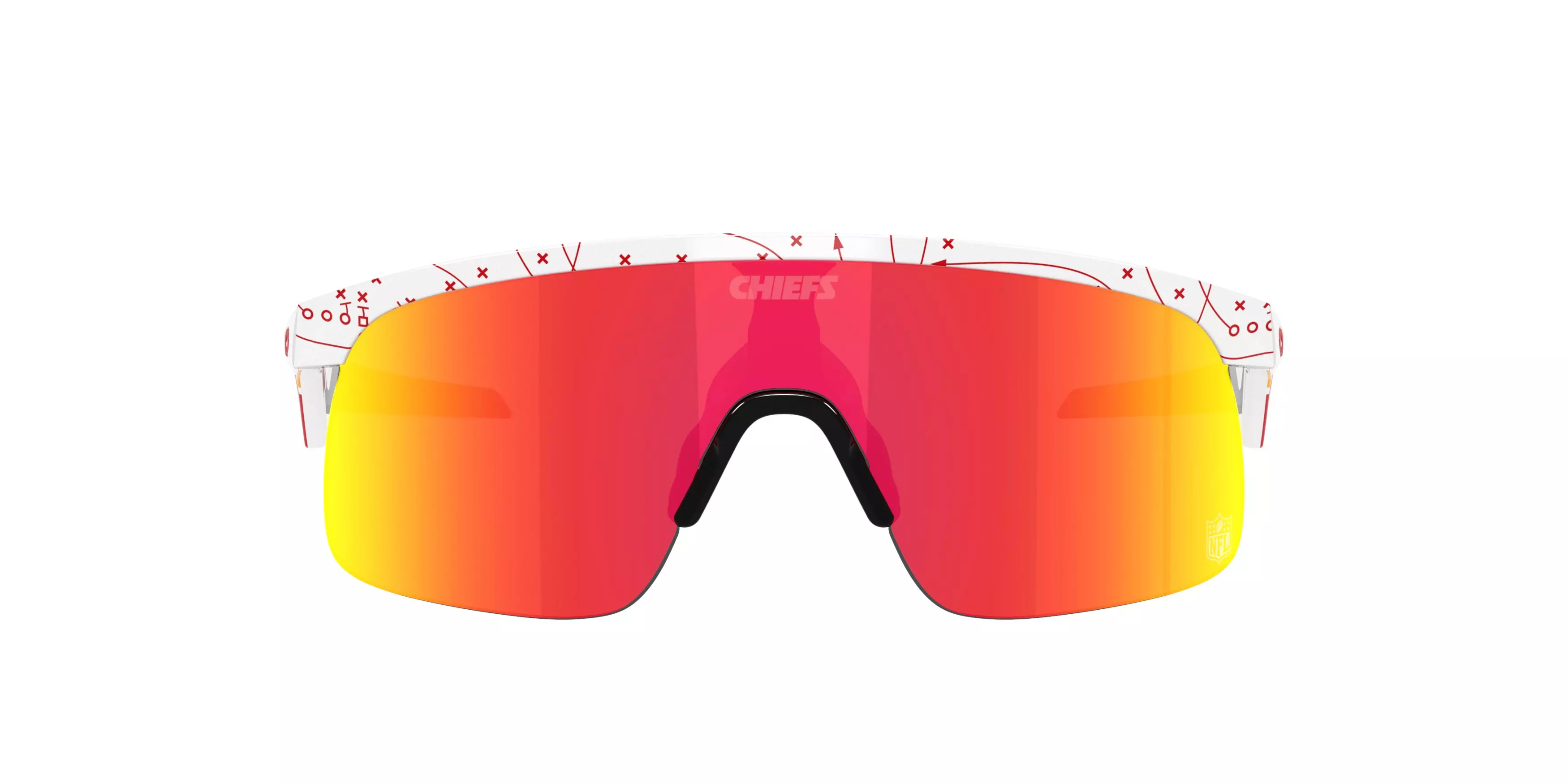 Oakley Youth Kansas City Chiefs Resistor Prizm Ruby Sunglasses &ndash; White - WHITE/RED