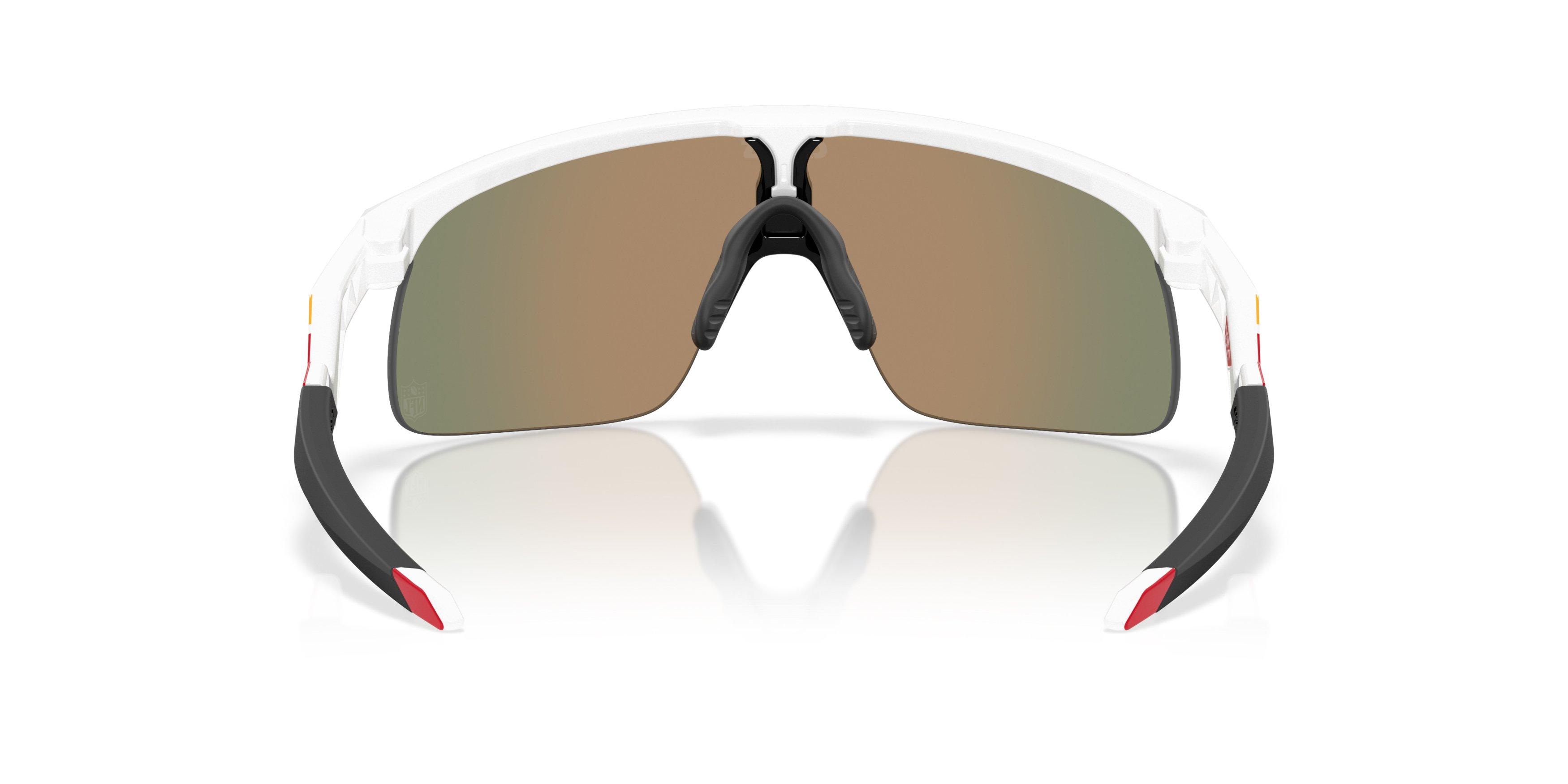 Oakley Youth Kansas City Chiefs Resistor Prizm Ruby Sunglasses &ndash; White - WHITE/RED Thumbnail View 3