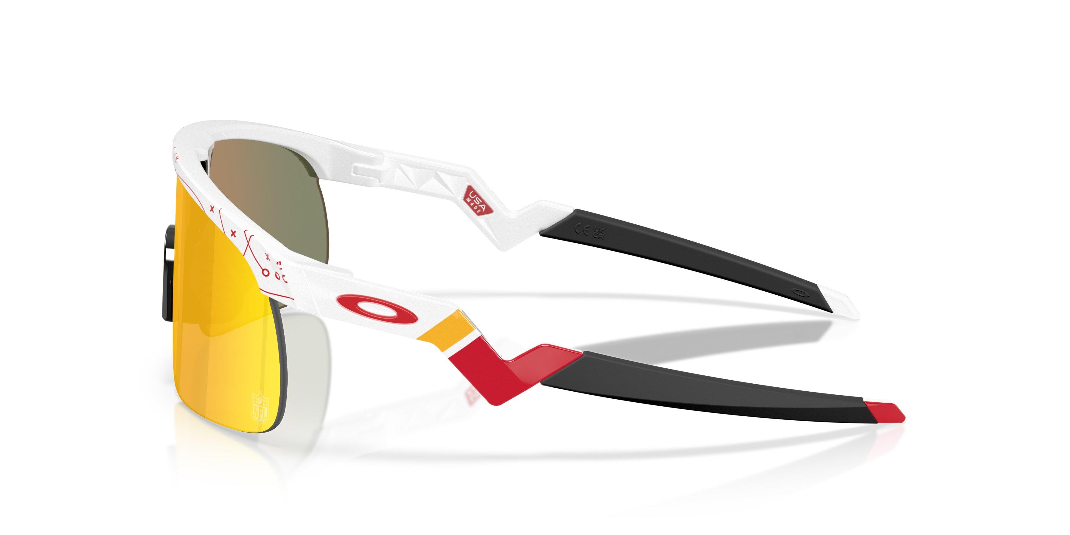 Oakley Youth Kansas City Chiefs Resistor Prizm Ruby Sunglasses &ndash; White - WHITE/RED Thumbnail View 6