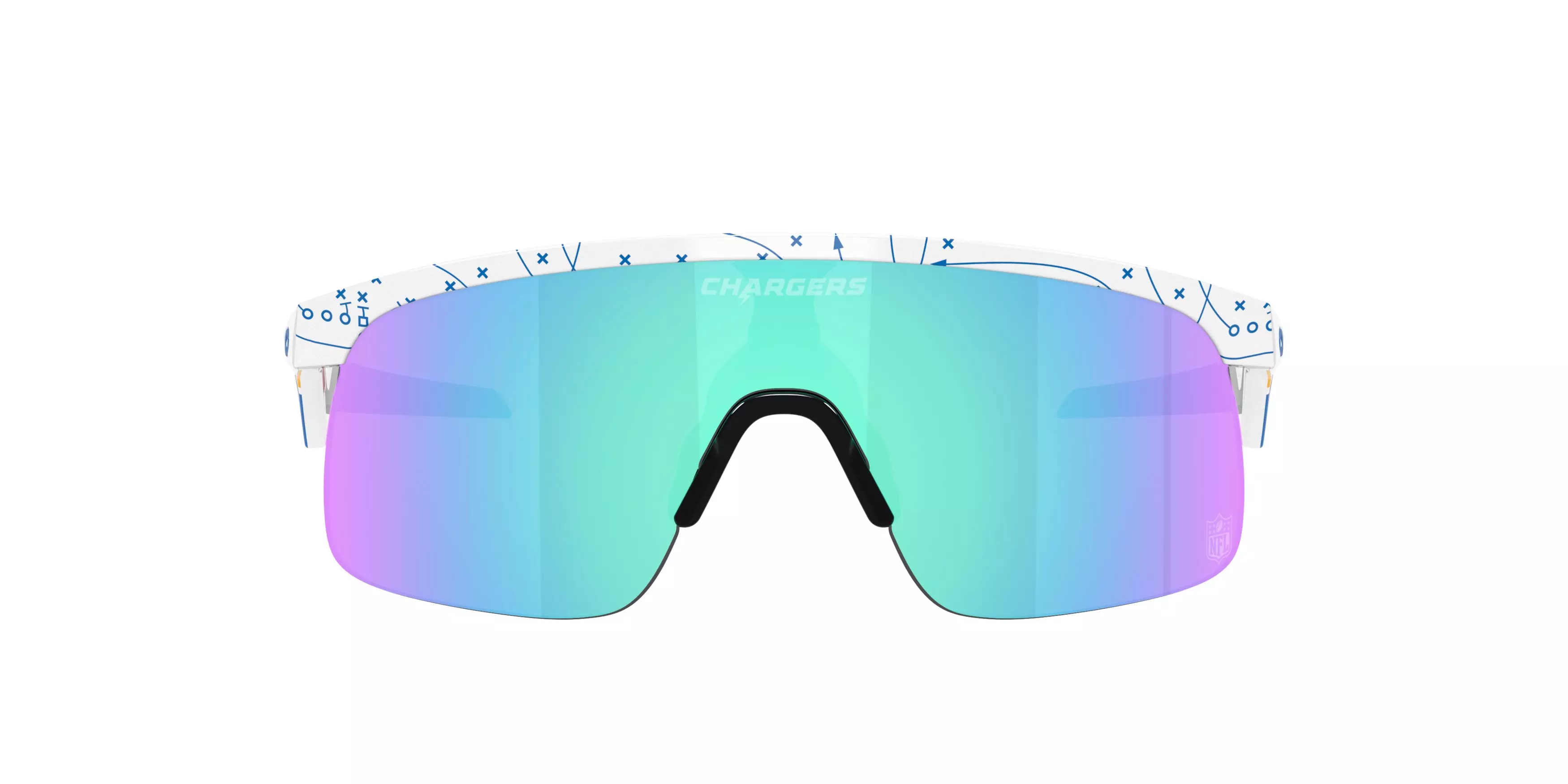 Oakley Youth Los Angeles Chargers Resistor Prizm Sapphire Sunglasses – White - WHITE/BLUE