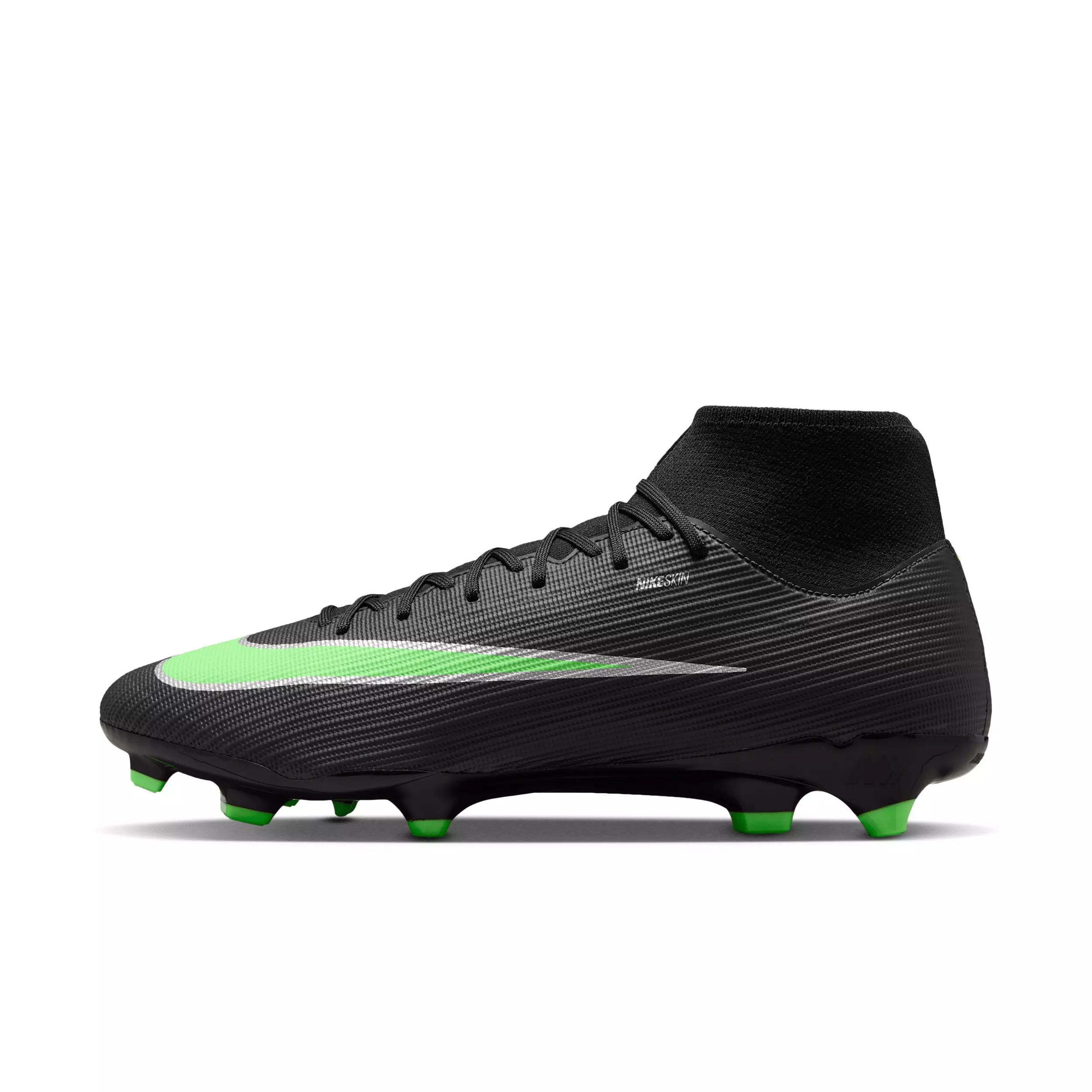 Nike Mercurial Superfly 11 Academy MG "Black/Black/Illusion Green" Men's Soccer Cleat - BLACK/BLACK/GREEN