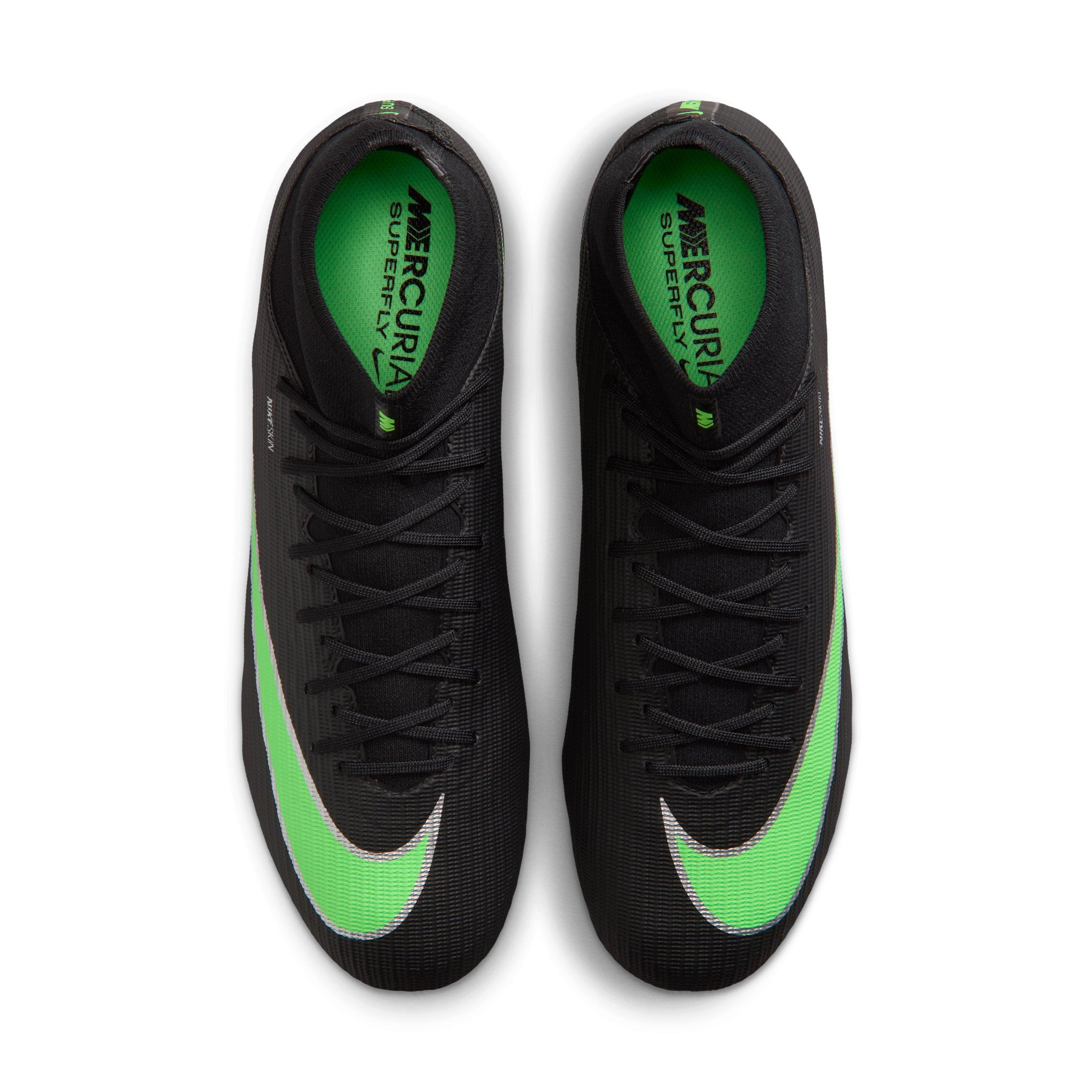 Nike Mercurial Superfly 11 Academy MG "Black/Black/Illusion Green" Men's Soccer Cleat - BLACK/BLACK/GREEN