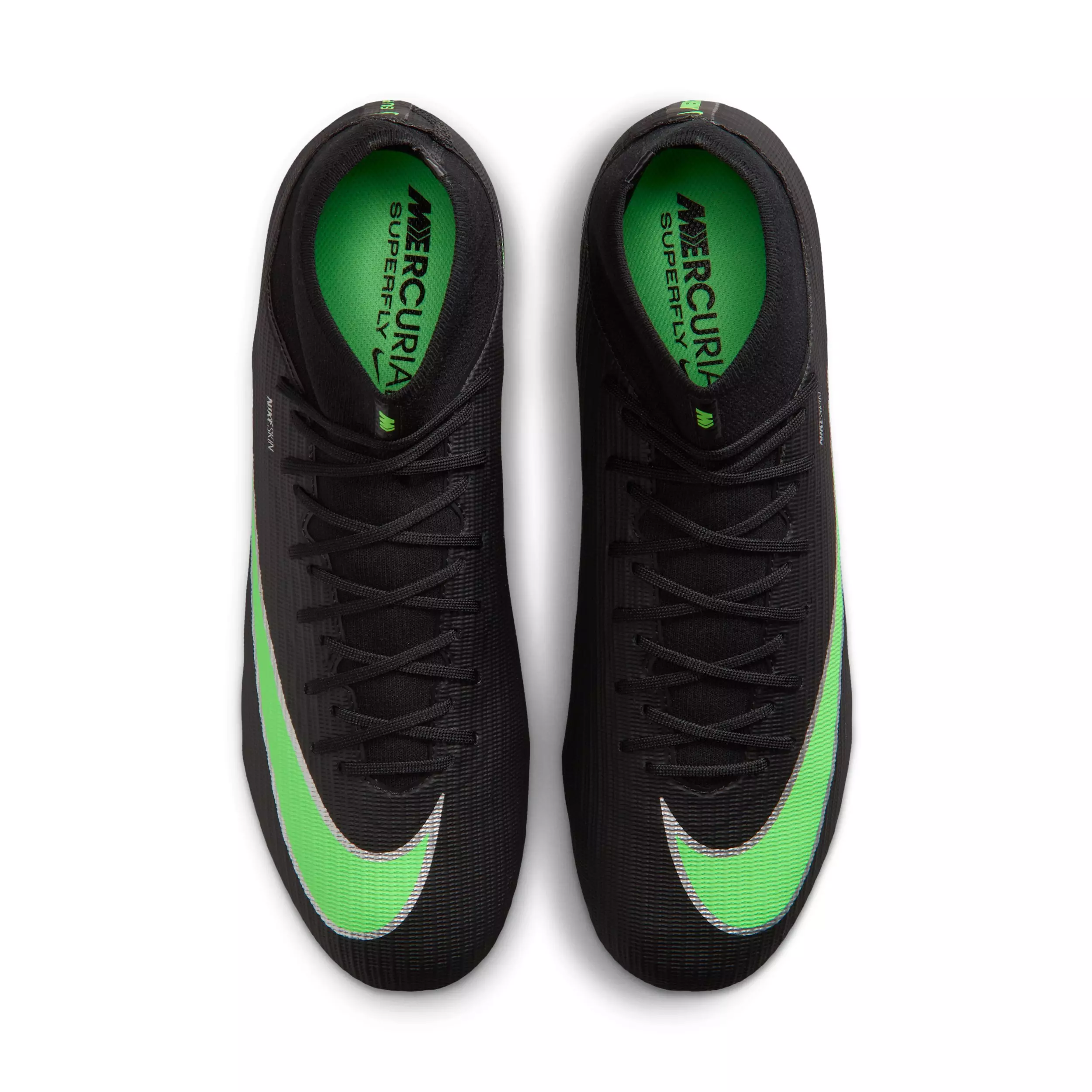 Nike Mercurial Superfly 11 Academy MG "Black/Black/Illusion Green" Men's Soccer Cleat - BLACK/BLACK/GREEN