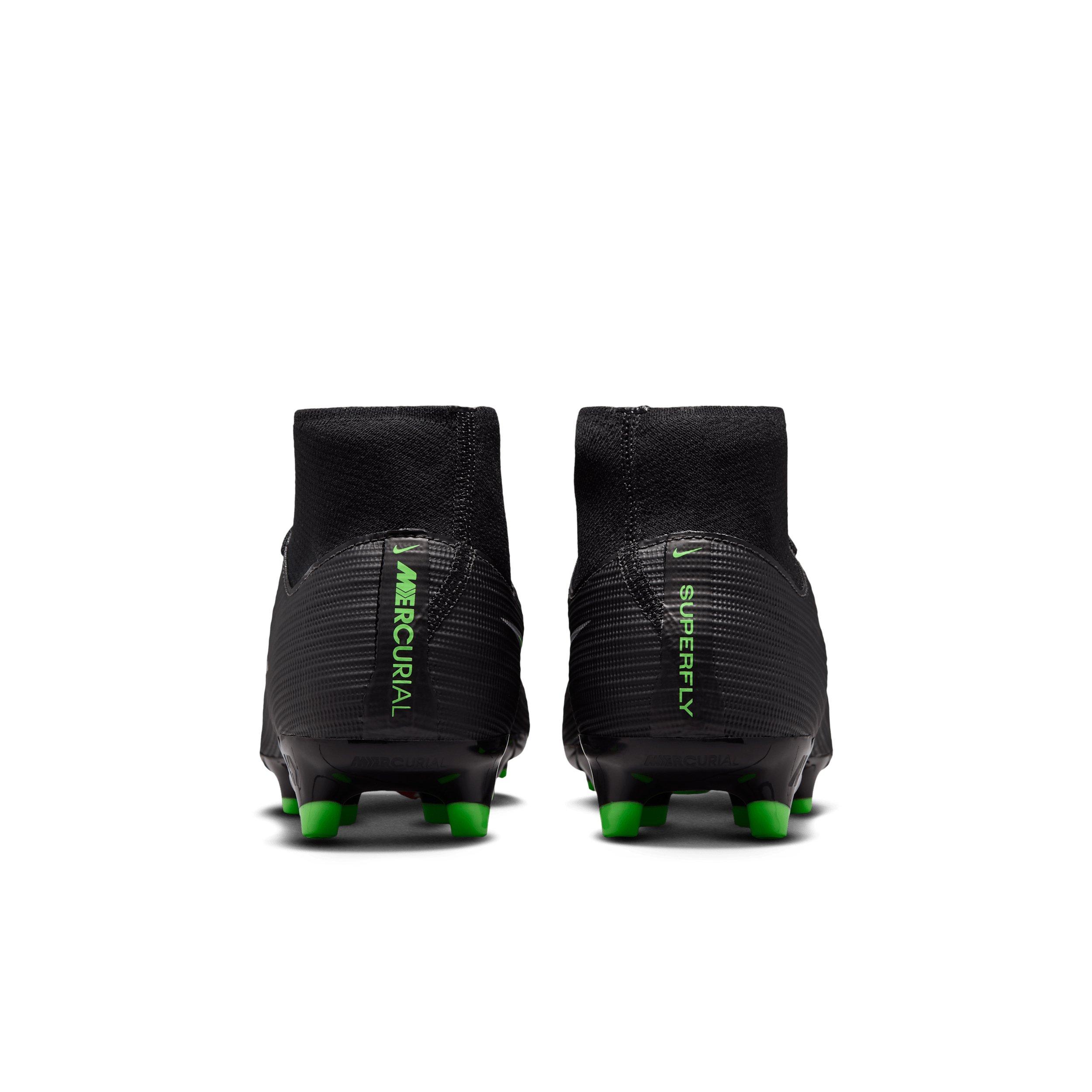 Nike Mercurial Superfly 11 Academy MG "Black/Black/Illusion Green" Men's Soccer Cleat - BLACK/BLACK/GREEN