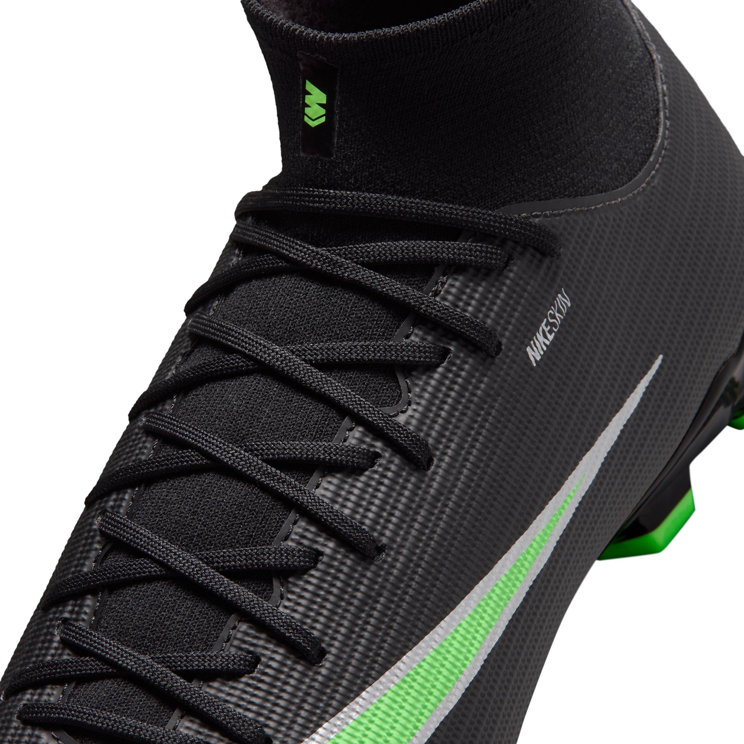 Nike Mercurial Superfly 11 Academy MG "Black/Black/Illusion Green" Men's Soccer Cleat - BLACK/BLACK/GREEN