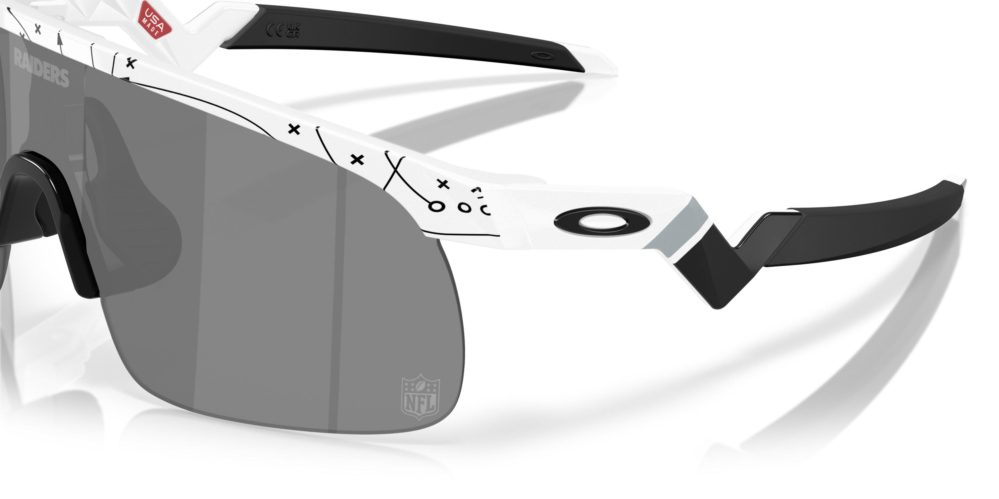 Oakley Las Vegas Raiders Resistor Youth Prizm Black Sunglasses – White