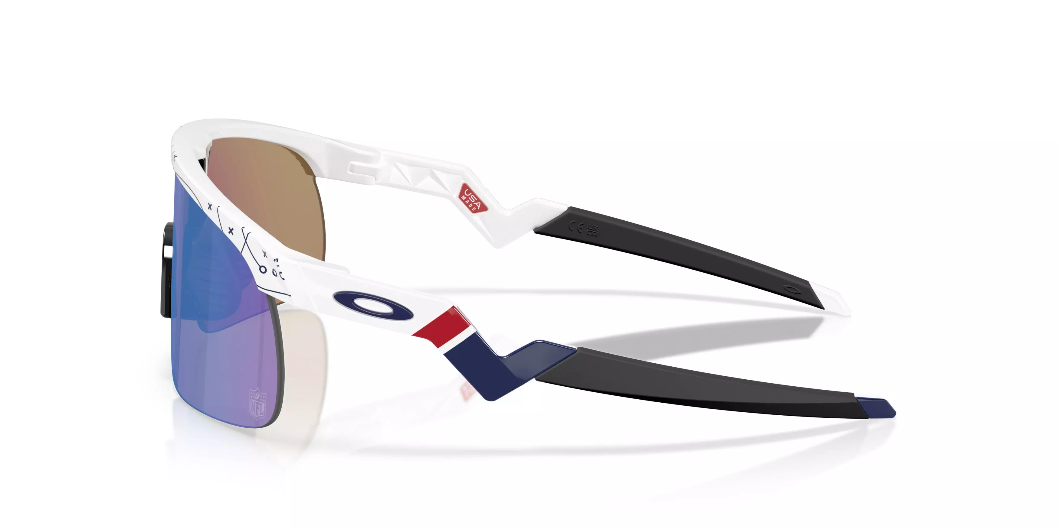 Oakley Youth New York Giants Resistor Prizm Sapphire Sunglasses – 25 Play White - WHITE/BLUE