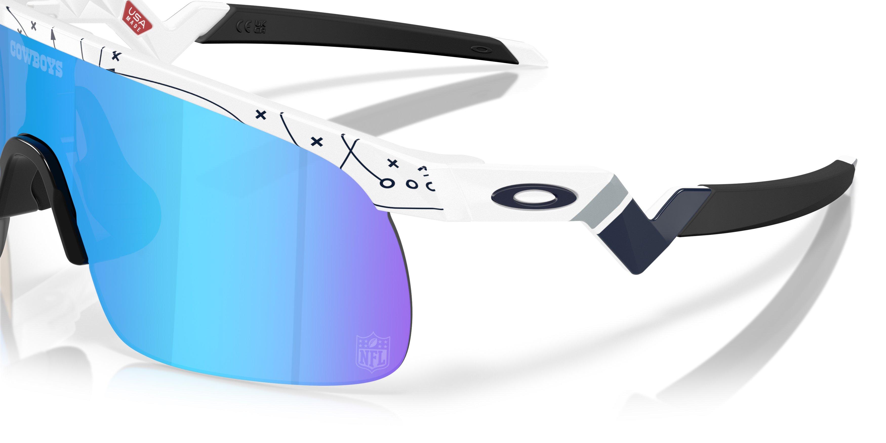 Oakley Dallas Cowboys Resistor Youth Prizm Sapphire Sunglasses – White