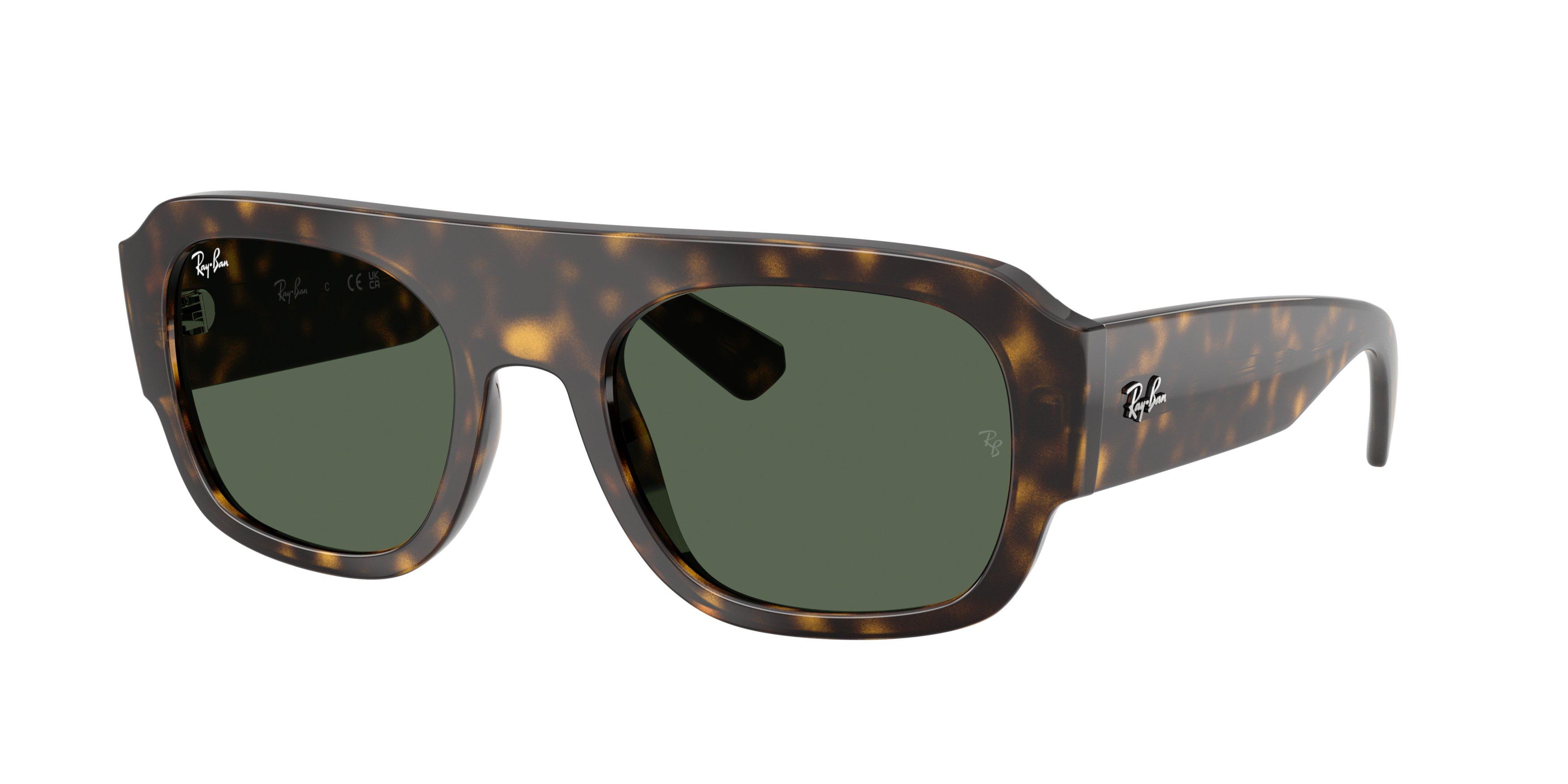 Ray-Ban RB2218 Green Sunglasses &ndash; Tortoise - BROWN/GREEN Thumbnail View 1