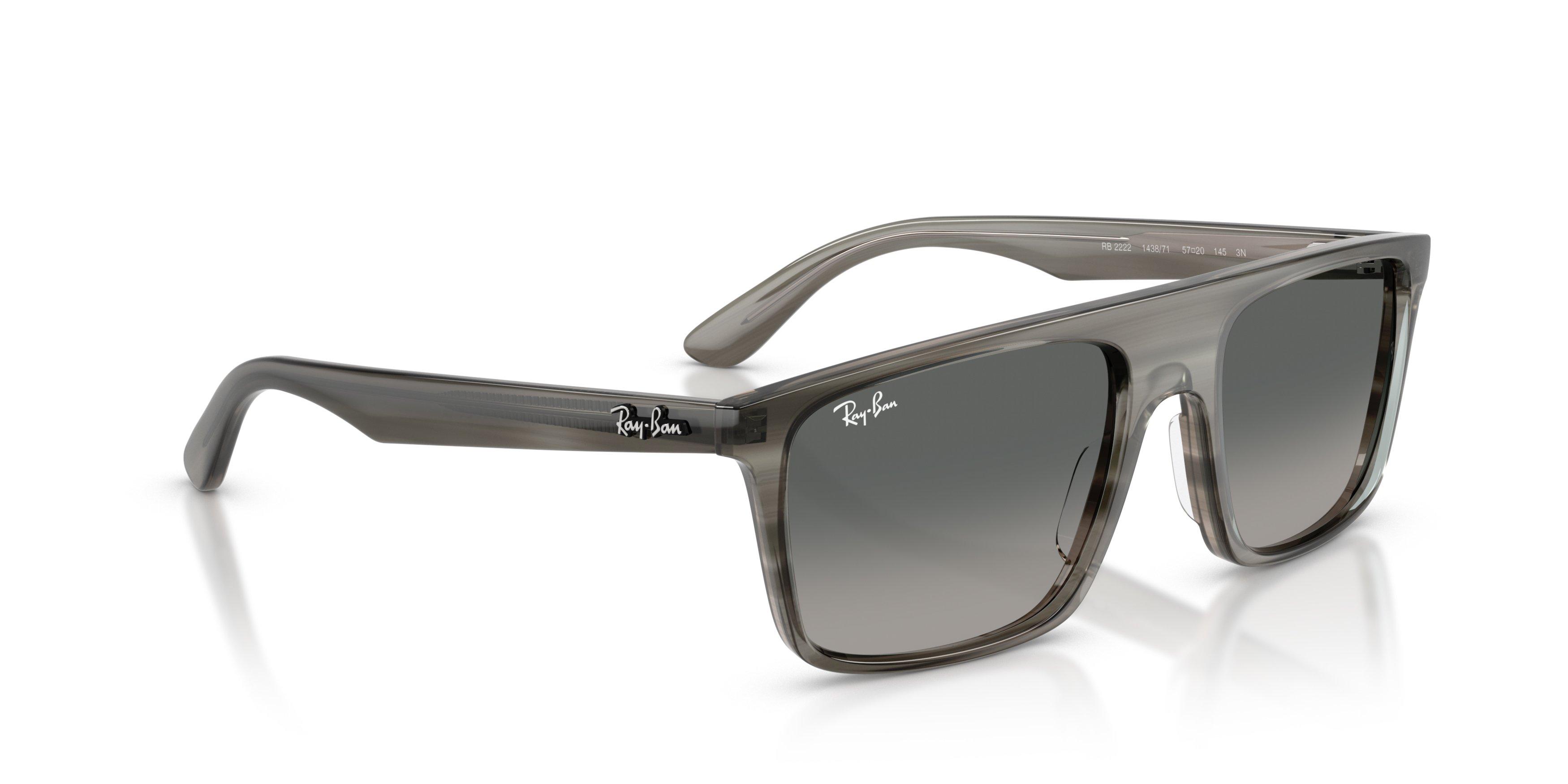 Ray-Ban RB2222 Grey Gradient Sunglasses &ndash; Striped Grey - GREY Thumbnail View 4