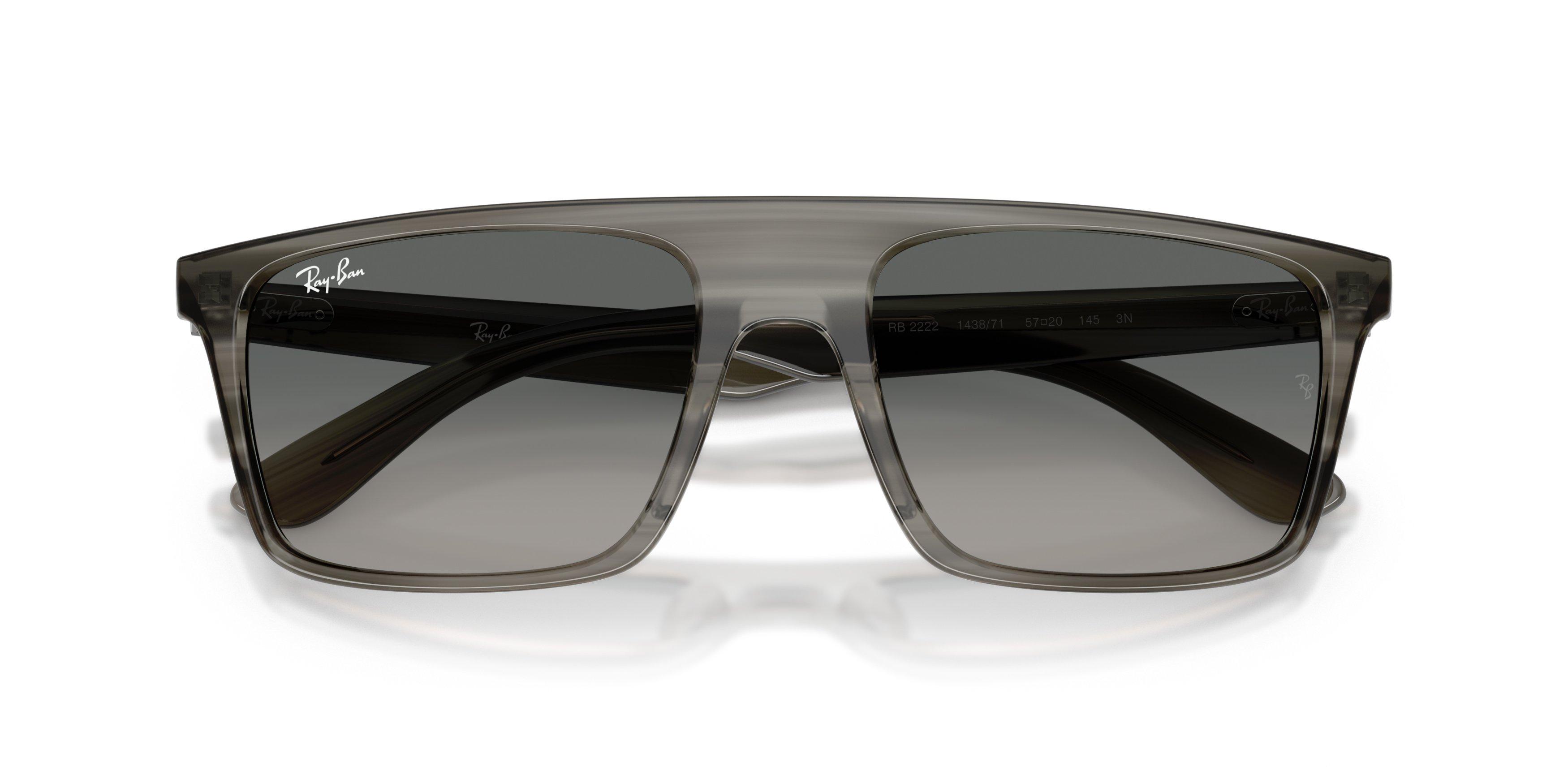 Ray-Ban RB2222 Grey Gradient Sunglasses &ndash; Striped Grey - GREY Thumbnail View 6