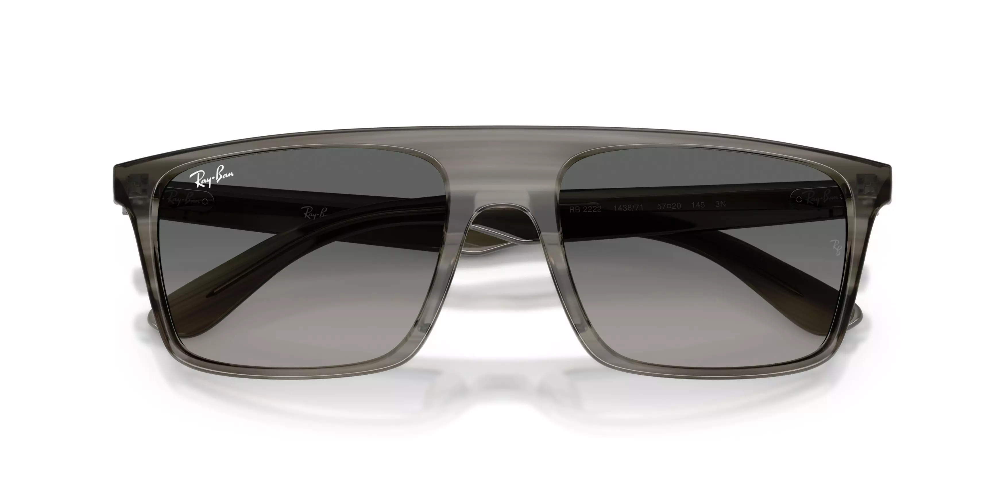 Ray-Ban RB2222 Grey Gradient Sunglasses – Striped Grey - GREY