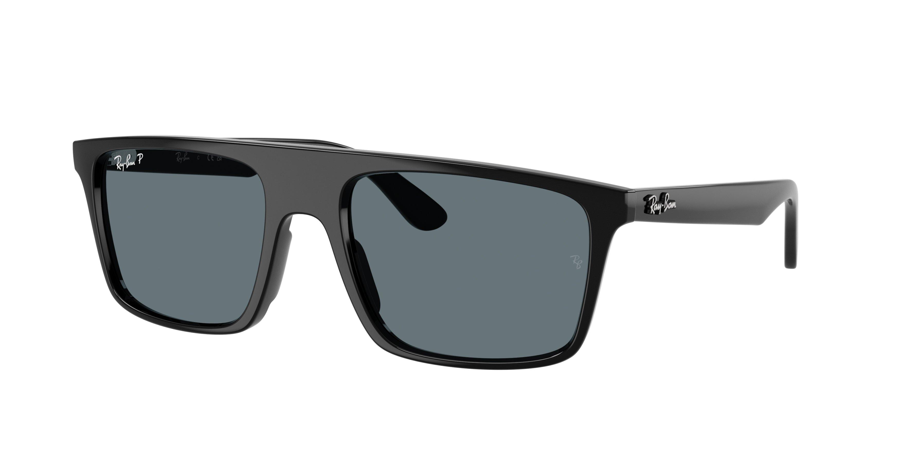 Ray-Ban RB2222 Dark Blue Polarized Sunglasses &ndash; Black - BLACK/BLUE Thumbnail View 1