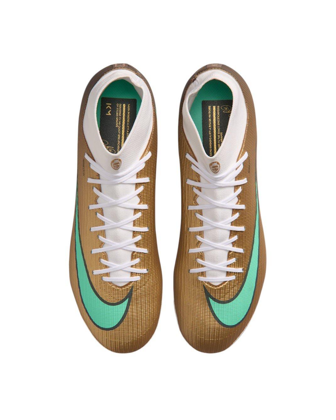 Nike Mercurial Superfly 11 Academy AG "Metallic Gold/Green Glow" Men's Soccer Cleat - GOLD/GREEN