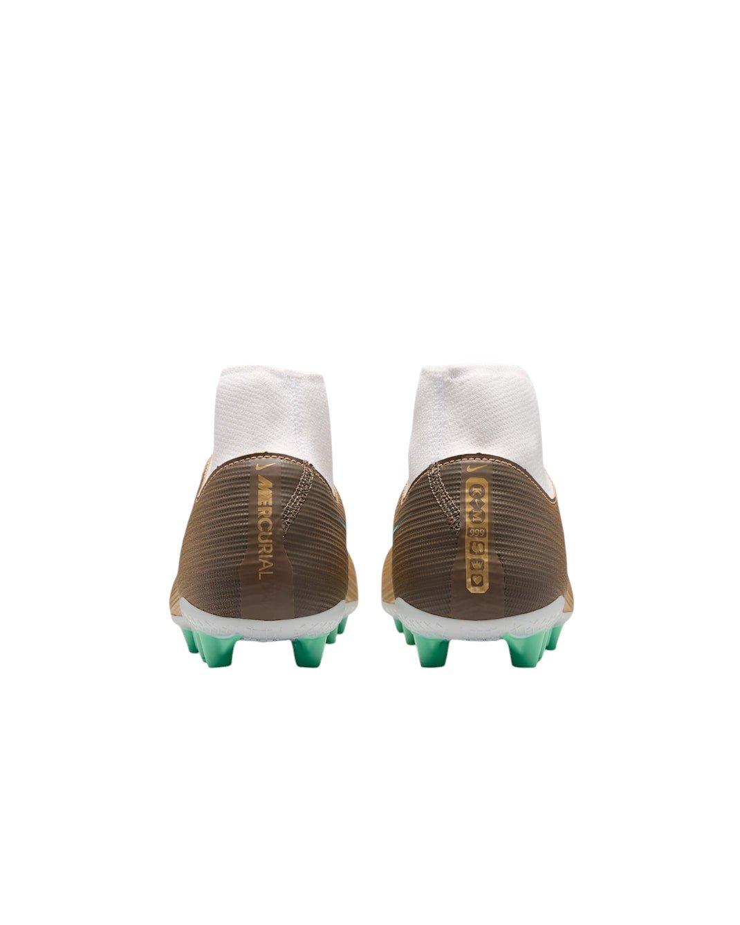Nike Mercurial Superfly 11 Academy AG "Metallic Gold/Green Glow" Men's Soccer Cleat - GOLD/GREEN
