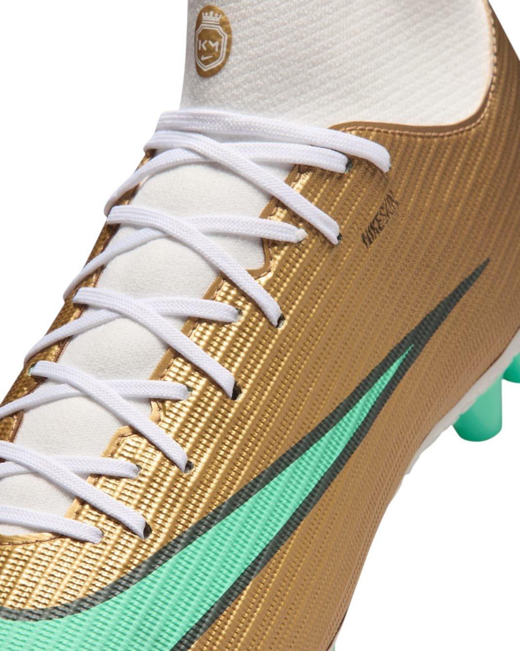 Nike Mercurial Superfly 11 Academy AG "Metallic Gold/Green Glow" Men's Soccer Cleat - GOLD/GREEN