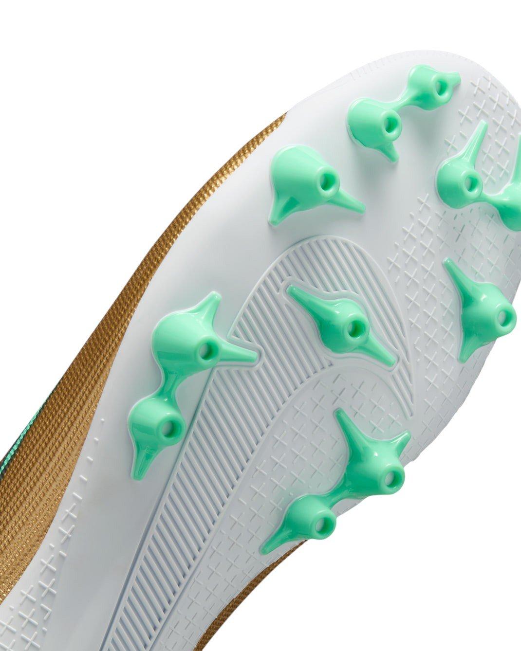 Nike Mercurial Superfly 11 Academy AG "Metallic Gold/Green Glow" Men's Soccer Cleat - GOLD/GREEN