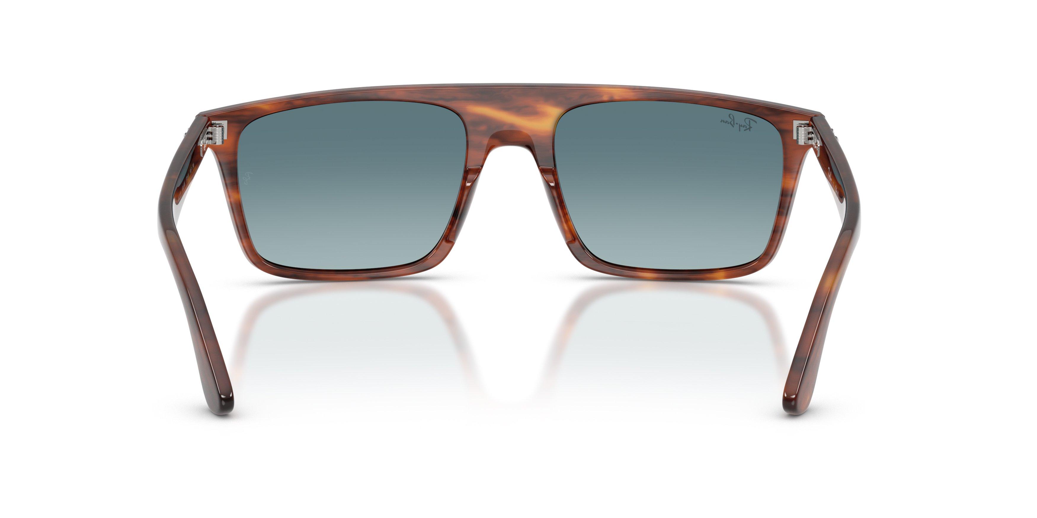 Ray-Ban RB2222 Blue Gradient Grey Sunglasses &ndash; Striped Havana - BROWN/GREY Thumbnail View 3