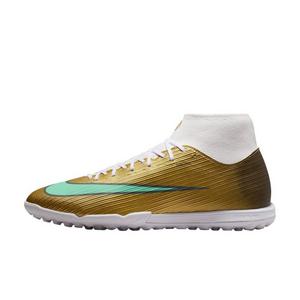 Nike Mercurial Superfly 11 Academy Turf "Metallic Gold/Green Glow" Men's Soccer Shoe - GOLD/GREEN