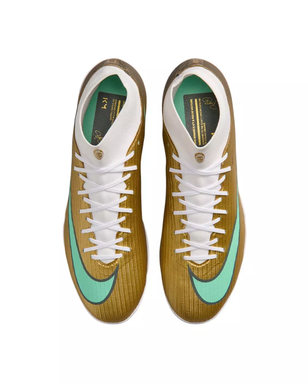 Nike Mercurial Superfly 11 Academy Turf "Metallic Gold/Green Glow" Men's Soccer Shoe - GOLD/GREEN