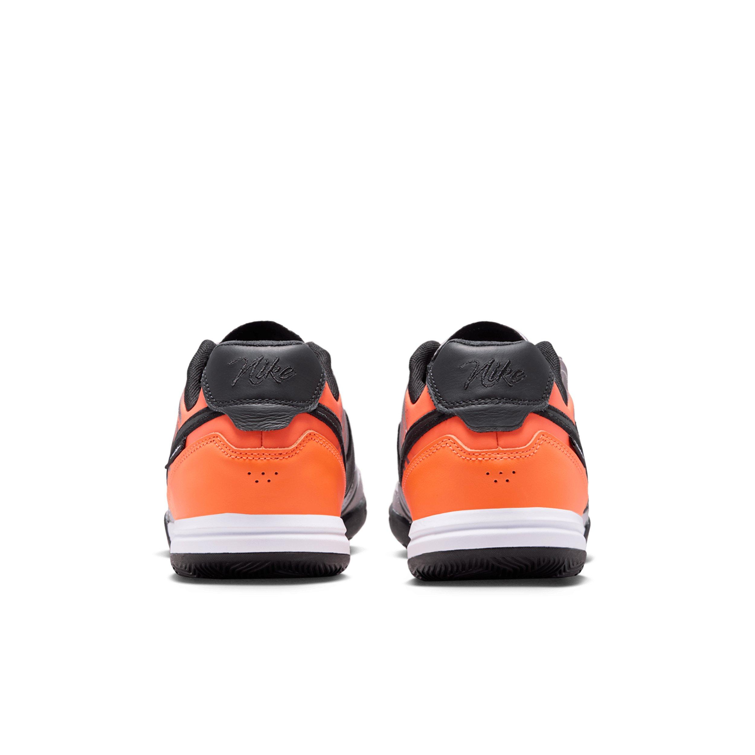 Nike Tiempo Streetgato PRM Heritage IC "Bleached Lilac/Total Orange/Black" Men's Soccer Shoe - LILAC/ORANGE/BLACK
