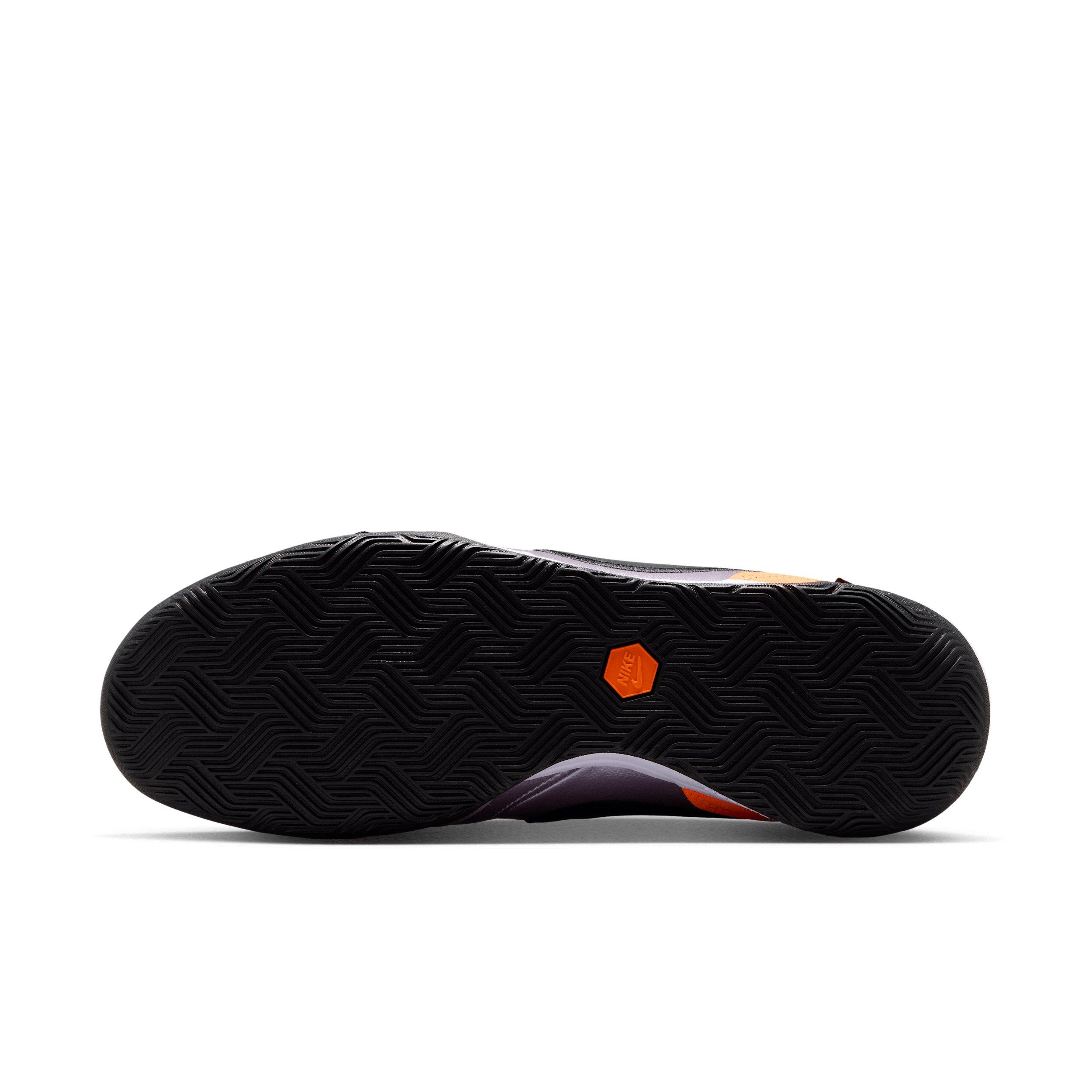 Nike Tiempo Streetgato PRM Heritage IC "Bleached Lilac/Total Orange/Black" Men's Soccer Shoe - LILAC/ORANGE/BLACK