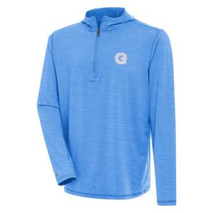 Antigua Men's Georgetown Hoyas Tidy Quarter Zip Pullover-Light Blue