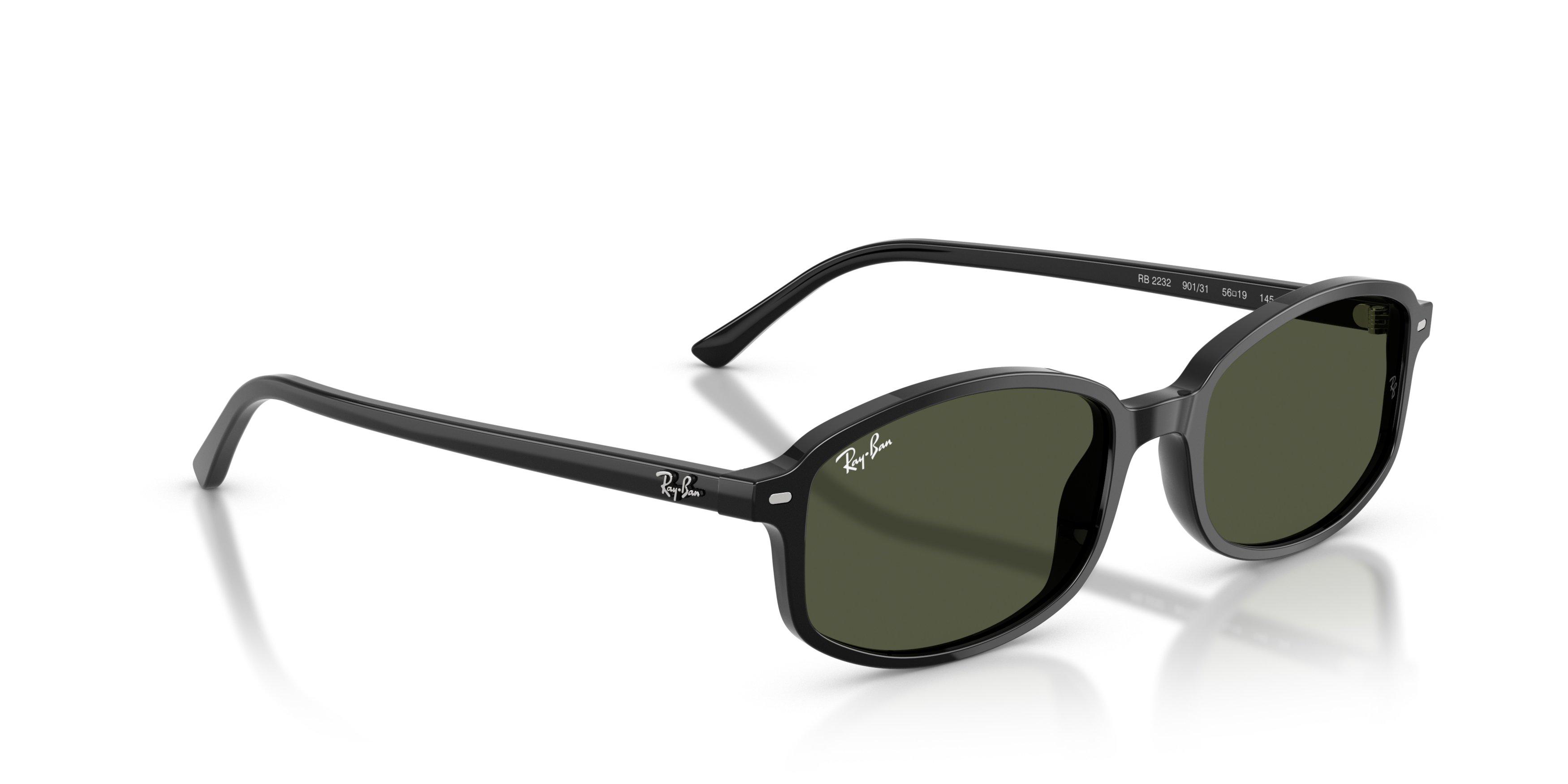 Ray-Ban RB2232 Green Sunglasses &ndash; Black - BLACK/GREEN Thumbnail View 4