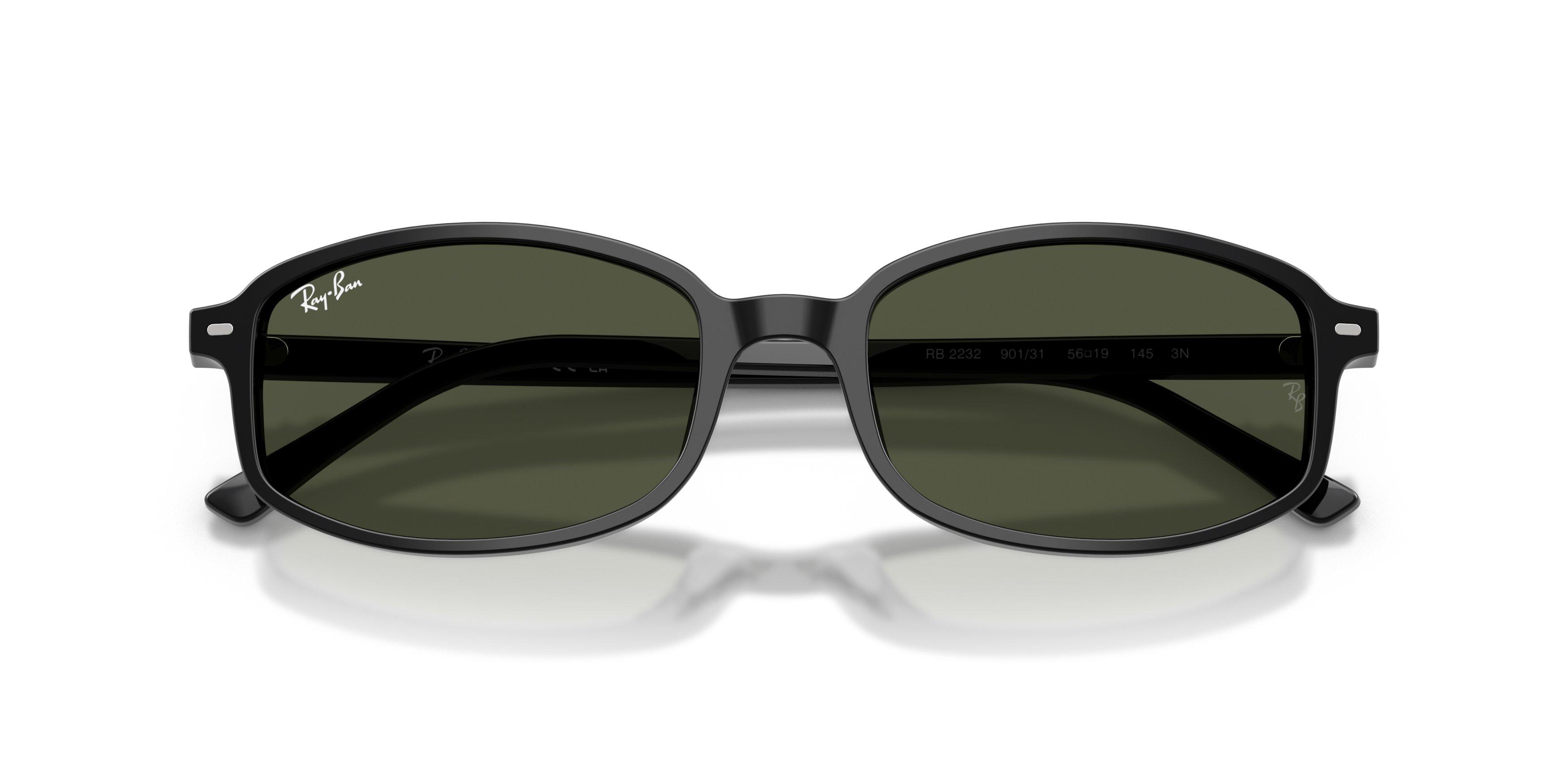 Ray-Ban RB2232 Green Sunglasses &ndash; Black - BLACK/GREEN Thumbnail View 6