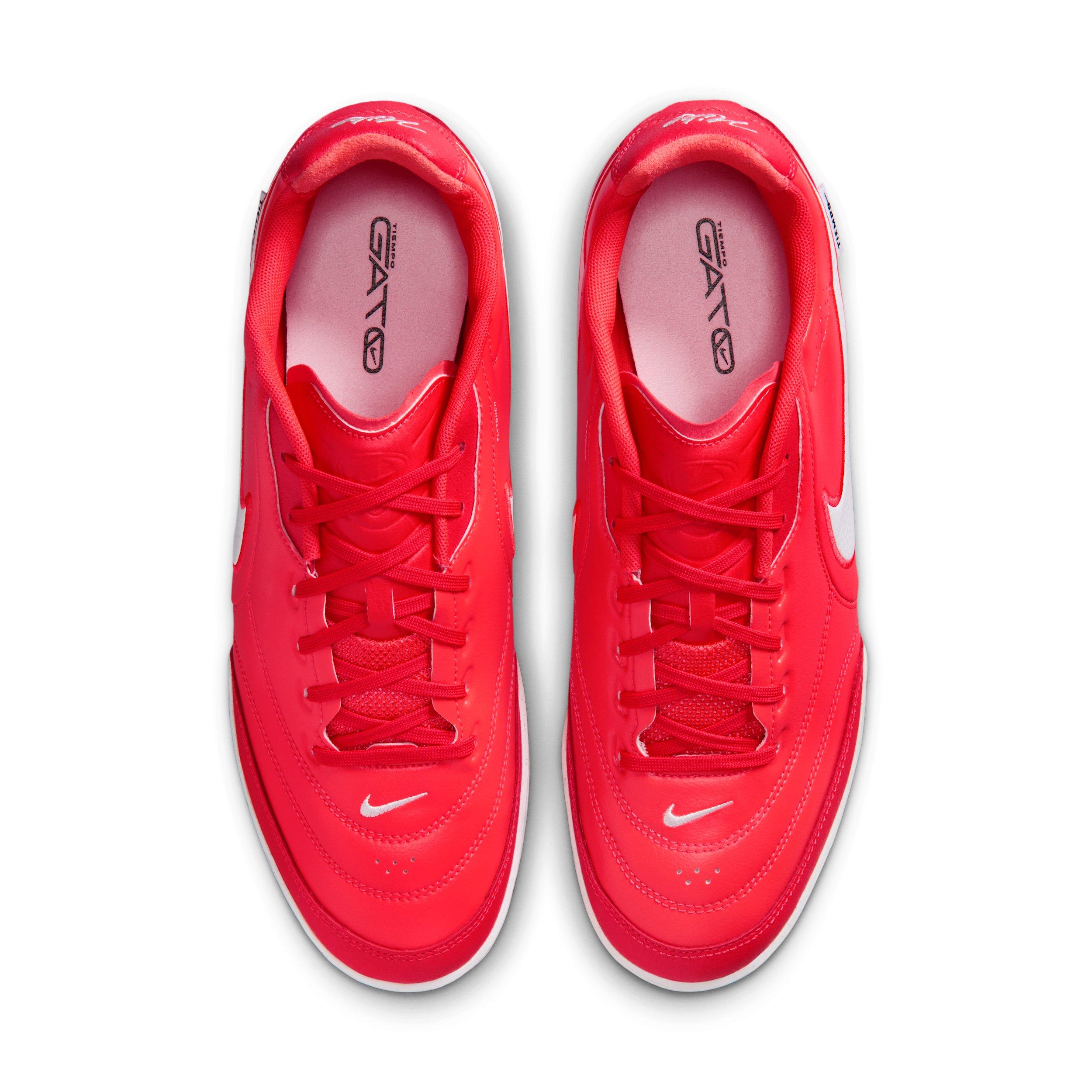 Nike Tiempo Streetgato IC "Bright Crimson/White/White" Men's Soccer Shoe - CRIMSON/WHITE/WHITE