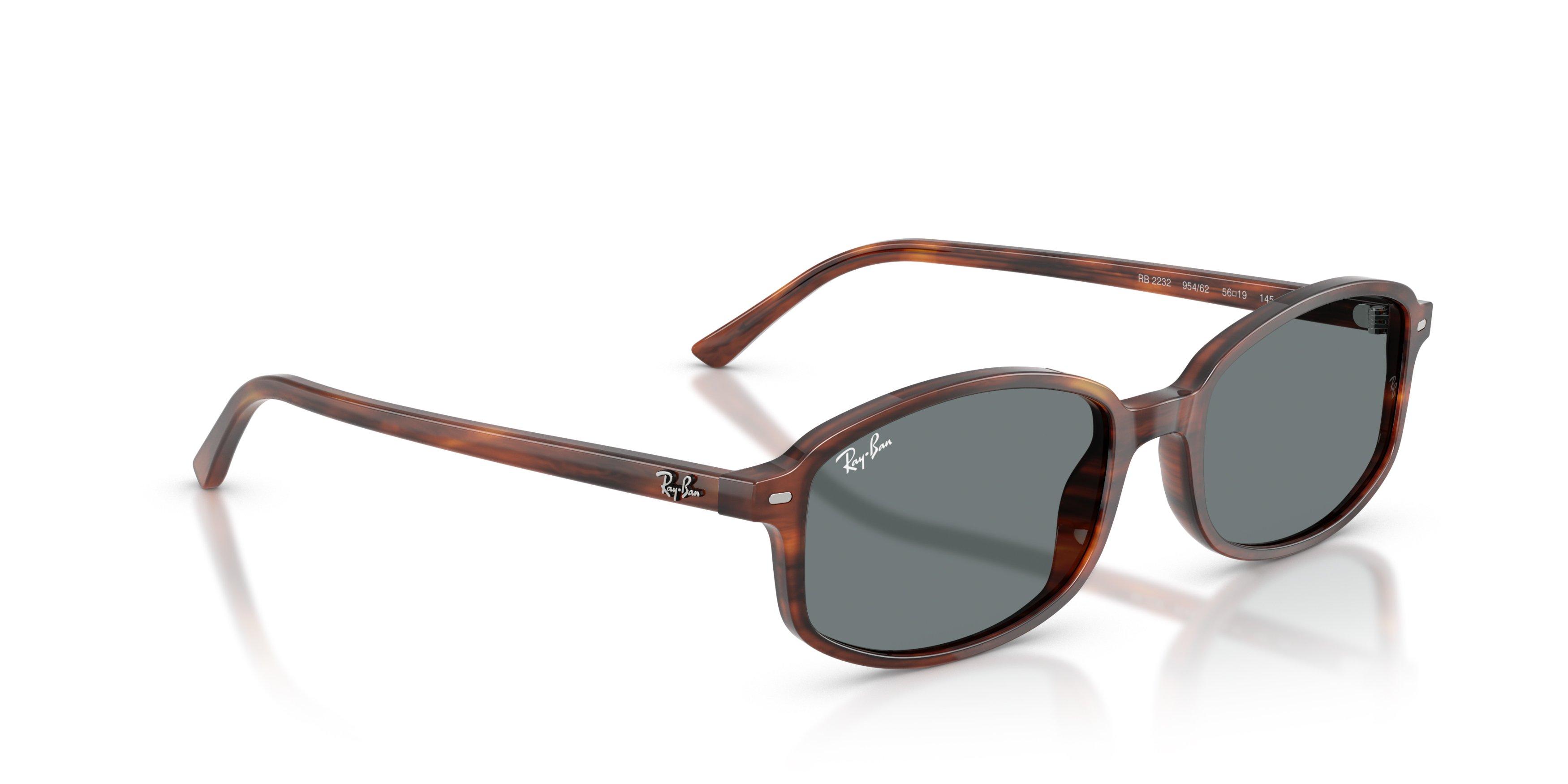 Ray-Ban RB2232 Blue Sunglasses &ndash; Striped Havana - BROWN Thumbnail View 4