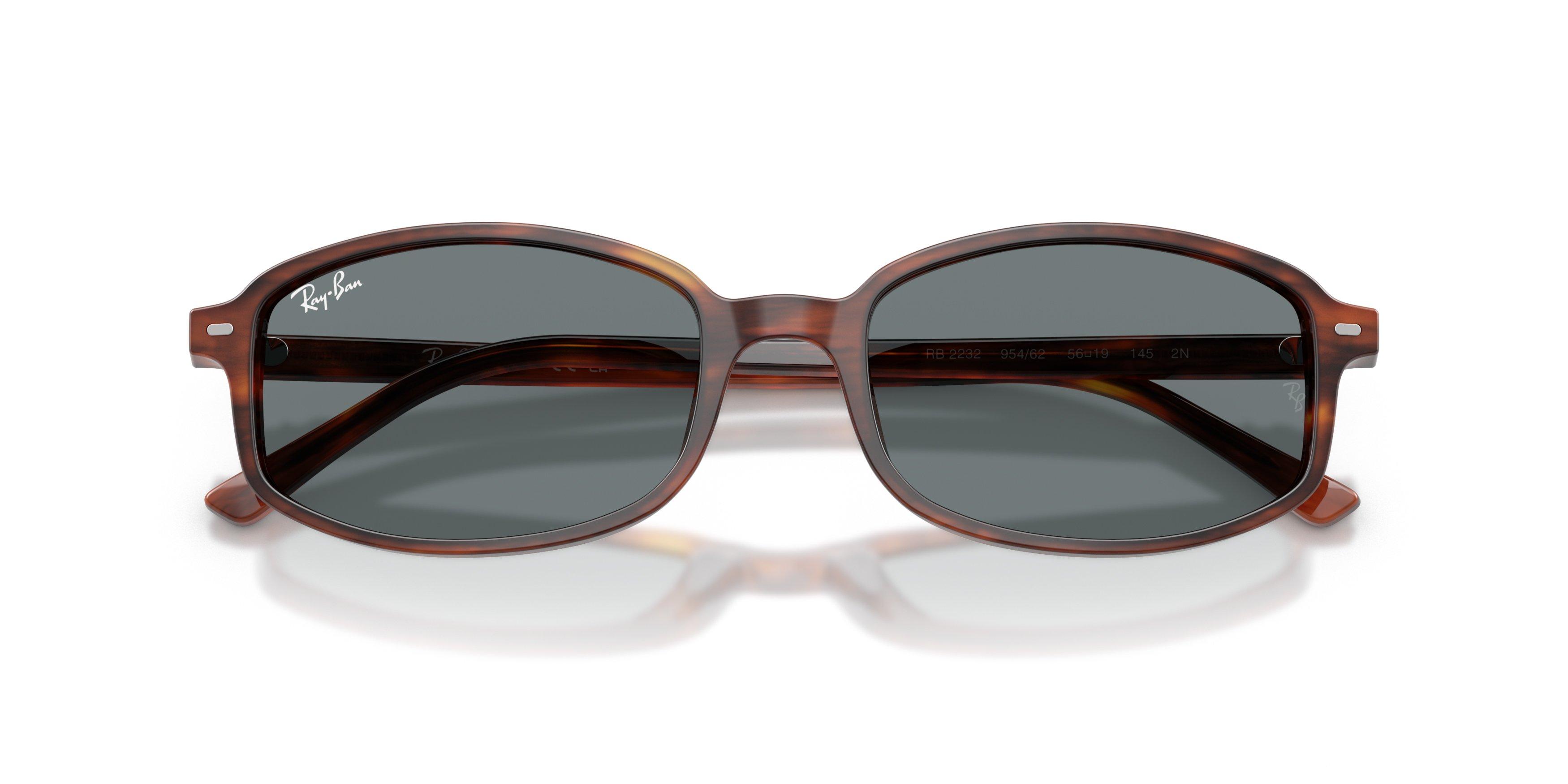 Ray-Ban RB2232 Blue Sunglasses &ndash; Striped Havana - BROWN Thumbnail View 6