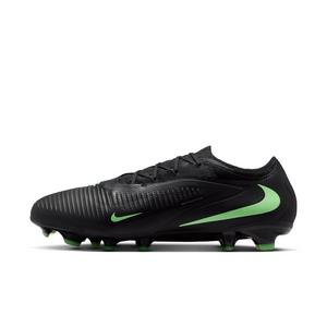 Nike Phantom 6 Low Pro FG "Black/Black/Illusion Green" Men's Soccer Cleat - BLACK/BLACK/GREEN