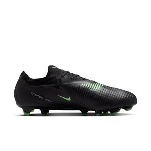 Nike Phantom 6 Low Pro FG "Black/Black/Illusion Green" Men's Soccer Cleat - BLACK/BLACK/GREEN