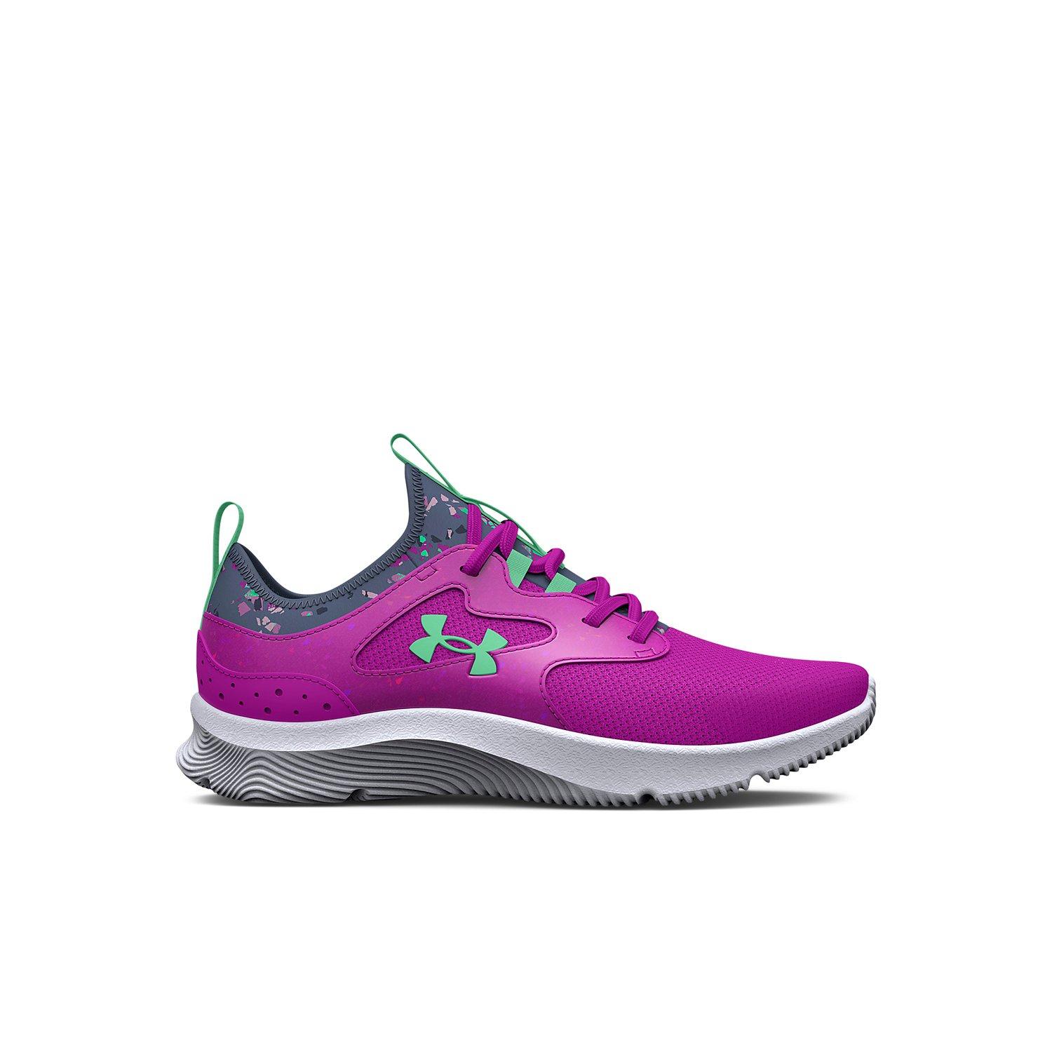 Under Armour Infinity 2.0 AL Printed "Strobe/Aurora Purple" Preschool Girls' Running Shoe - STROBE/PURPLE Thumbnail View 1