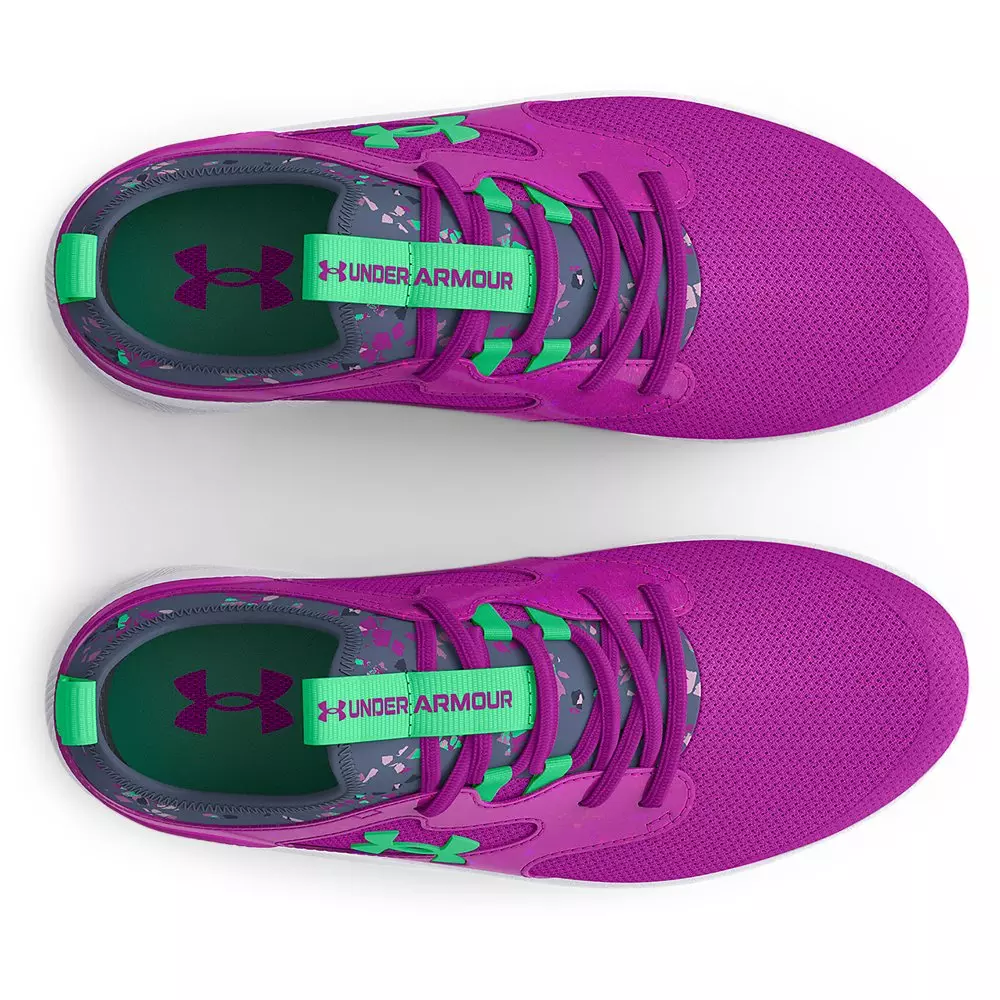 Under Armour Infinity 2.0 AL Printed "Strobe/Aurora Purple" Preschool Girls' Running Shoe - STROBE/PURPLE